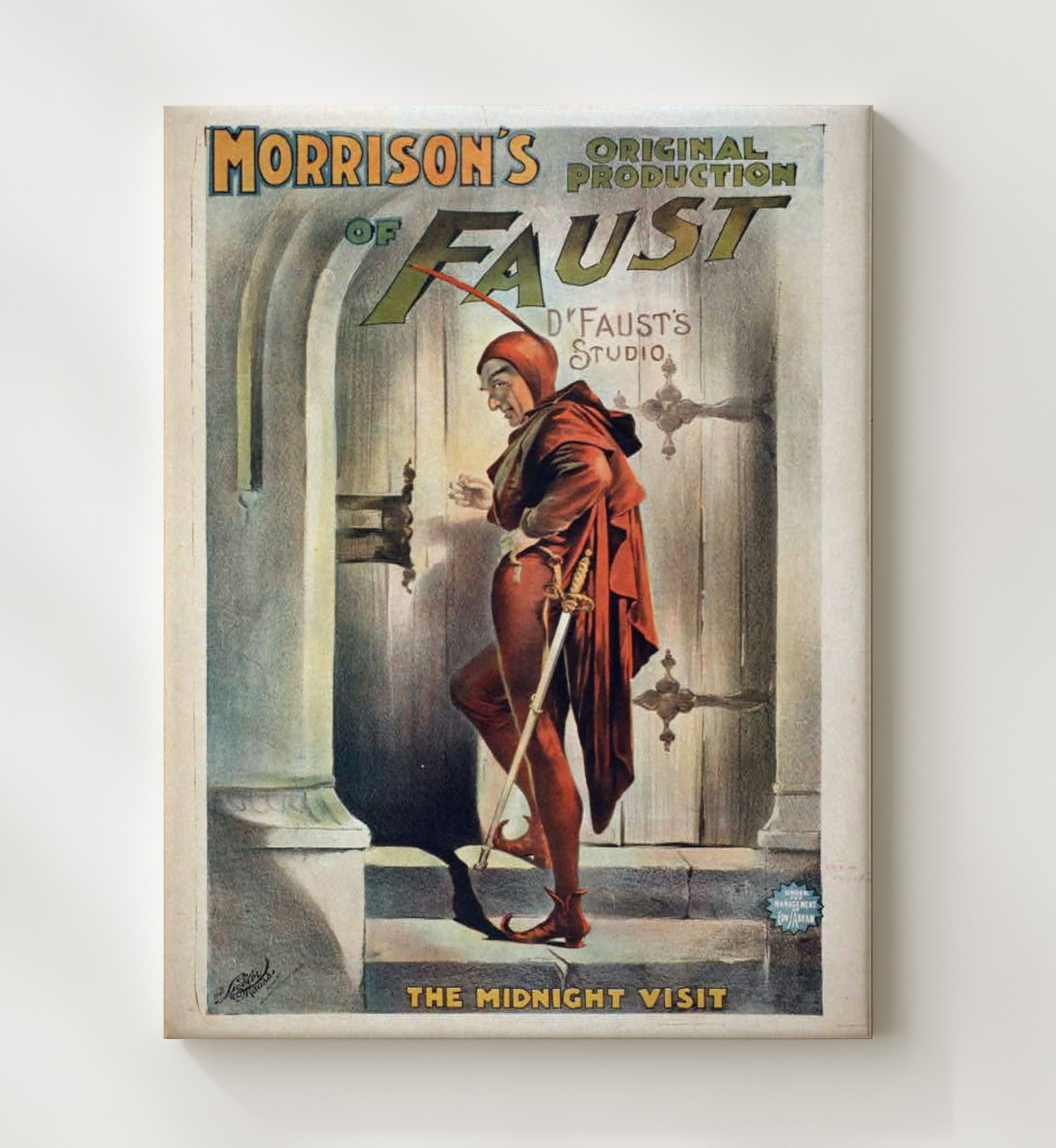 Faust - Midnight Mischief - Theater Poster - 20x24 Canvas