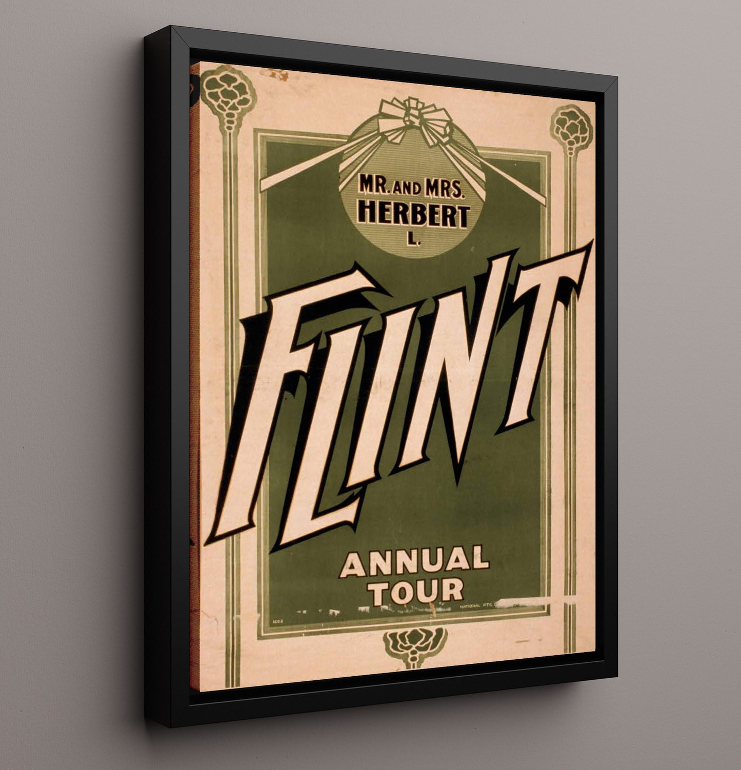 Flint - Tour of Sparks - Theater Poster - 16x20 Framed Canvas