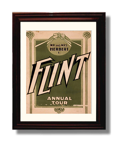 Flint - Tour of Sparks - Theater Poster - 8x10 Beveled Frame