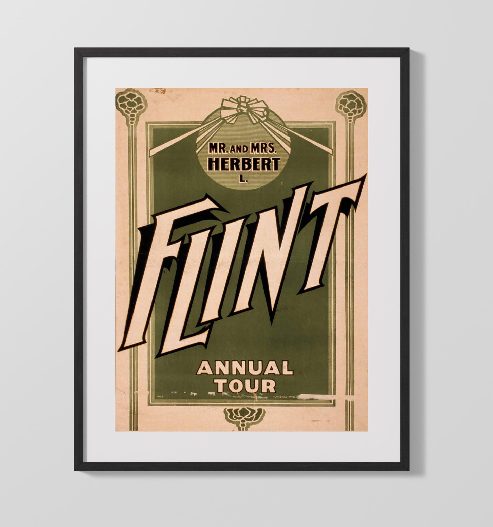 Flint - Tour of Sparks - Theater Poster - 16x20 Gallery Frame