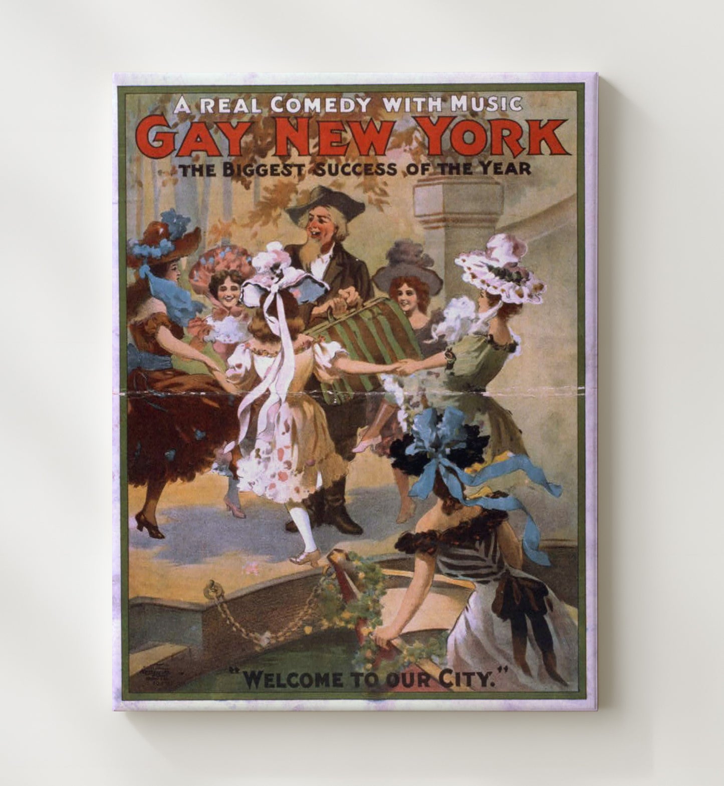 Gay New York - City Welcome Parade - Theater Poster - 20x24 Canvas