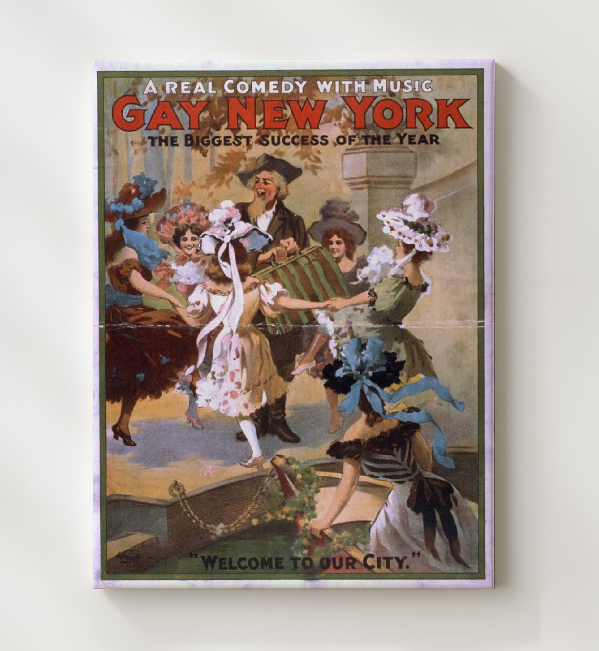 Gay New York - City Welcome Parade - Theater Poster - 20x24 Canvas