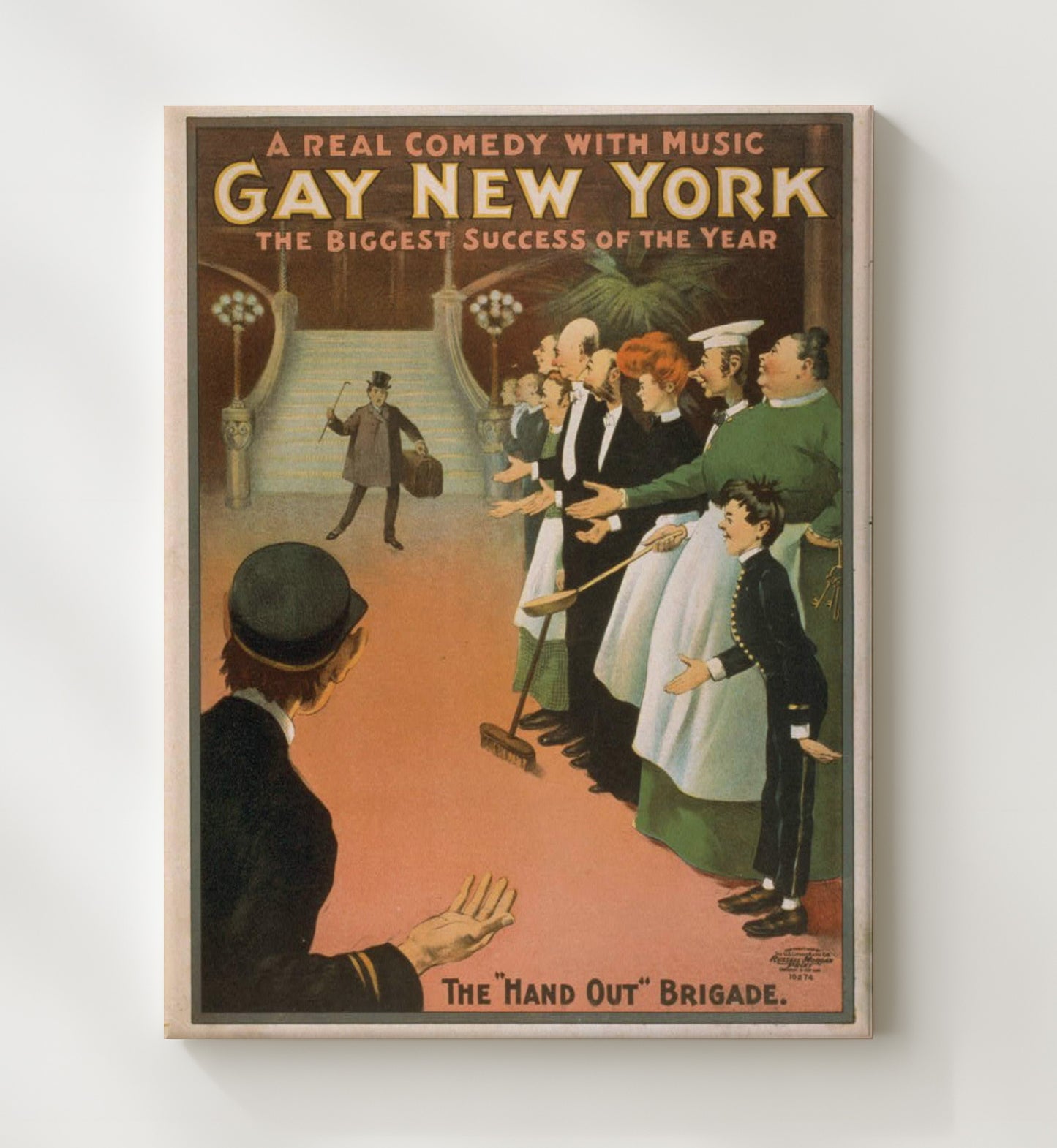 Gay New York - Hand Out Brigade - Theater Poster - 20x24 Canvas