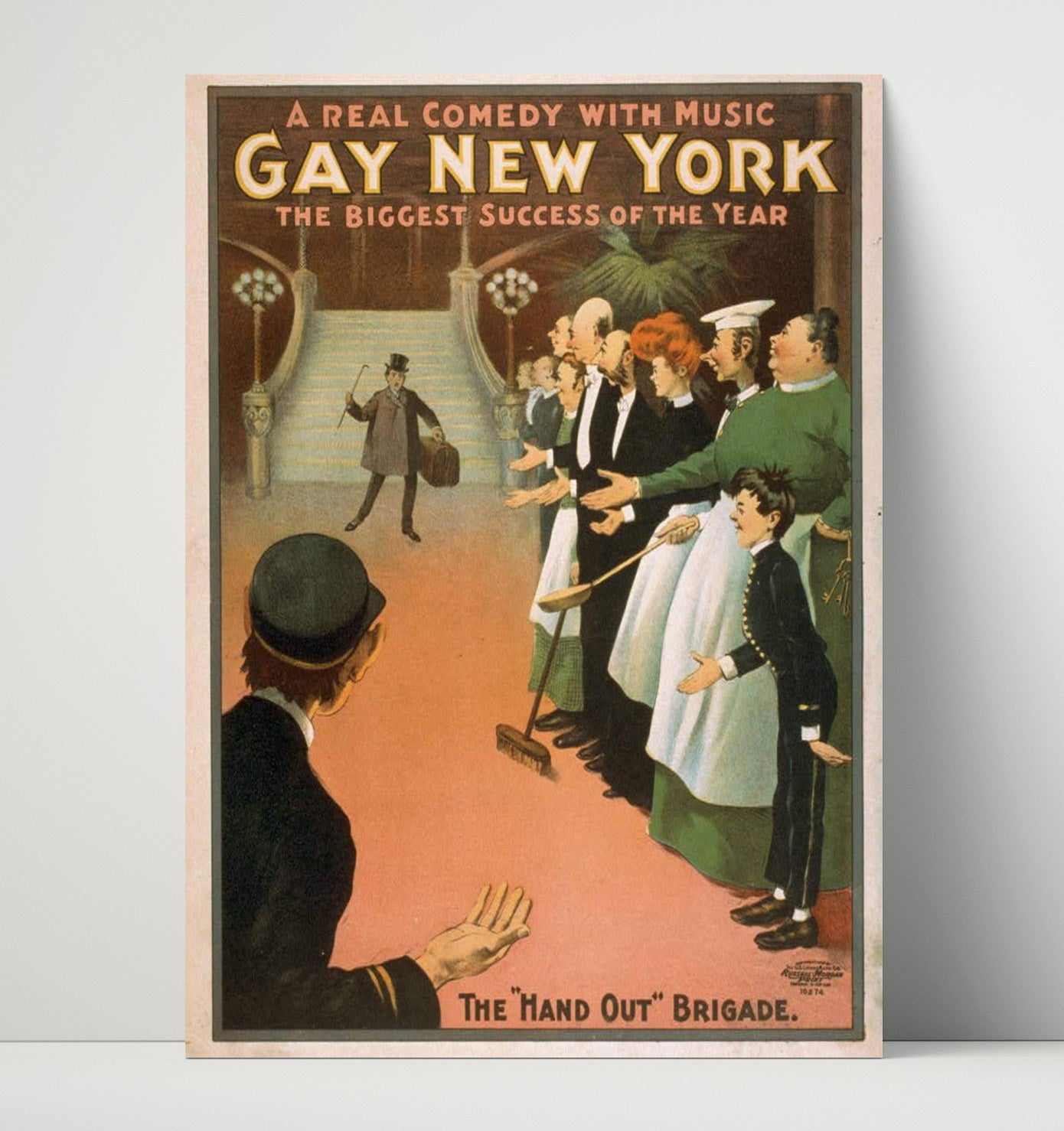 Gay New York - Hand Out Brigade - Theater Poster - 16x20 Unframed Print