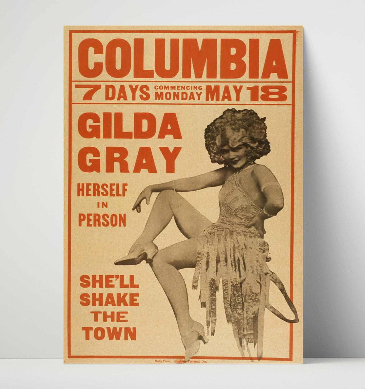 Gilda Gray - Shake the Town - Theater Poster - 16x20 Unframed Print