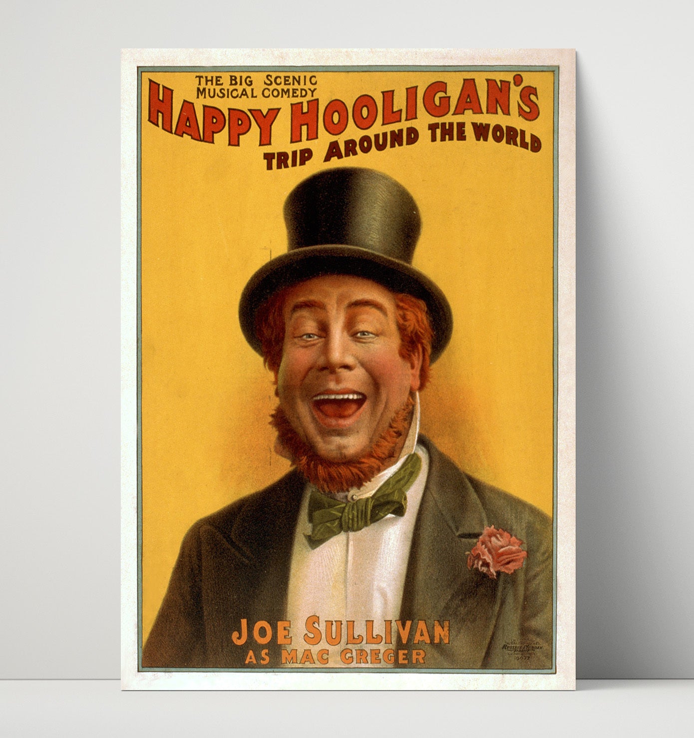 Happy Hooligans Trip Around the World - Joe Sullivan as Mac Greger - Theater Poster - 16x20 Unframed Print