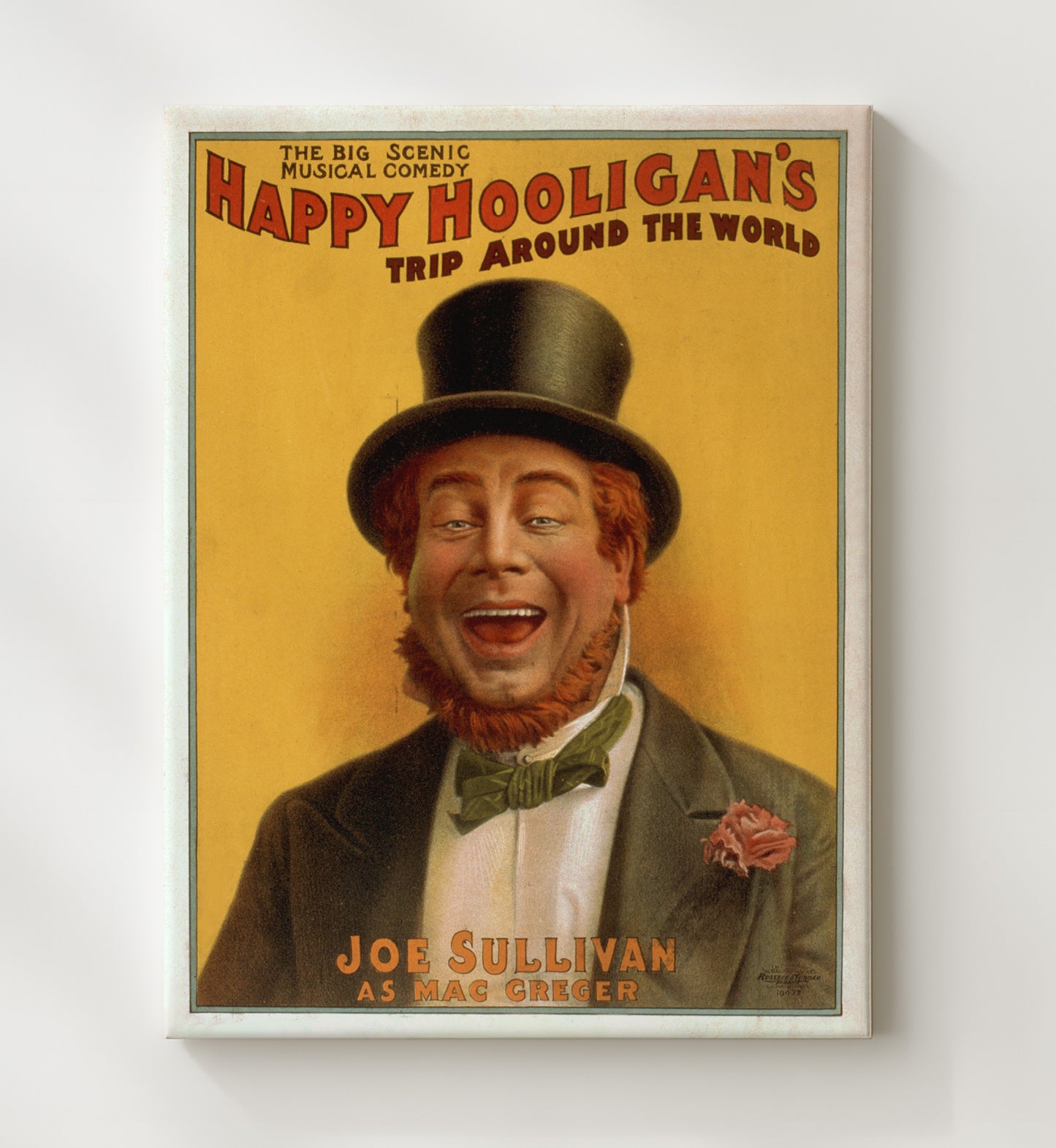 Happy Hooligans Trip Around the World - Joe Sullivan as Mac Greger - Theater Poster - 20x24 Canvas