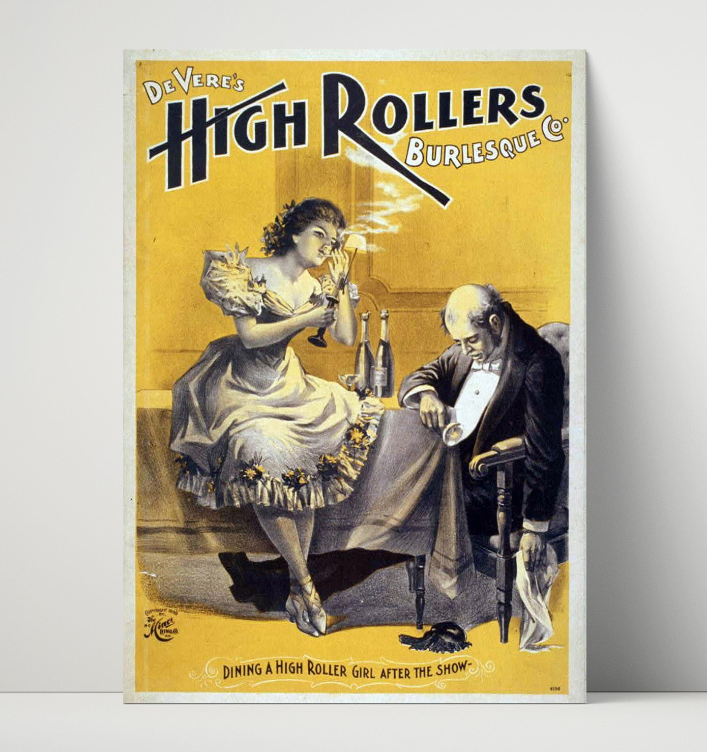 High Rollers Burlesque - Champagne Trouble - Theater Poster - 16x20 Unframed Print