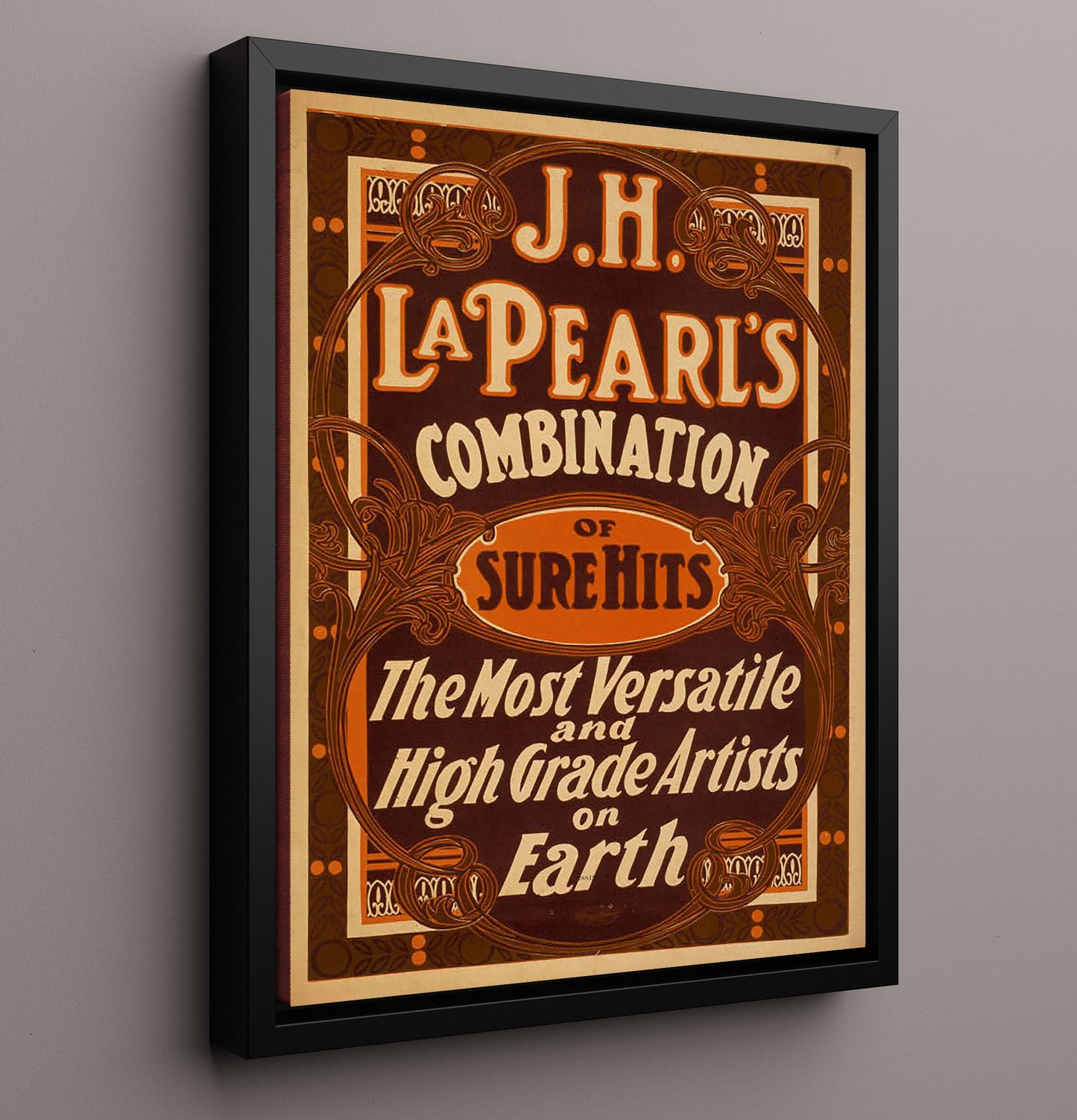 J.H. LaPearls Sure Hits - Variety Supreme - Theater Poster - 16x20 Framed Canvas