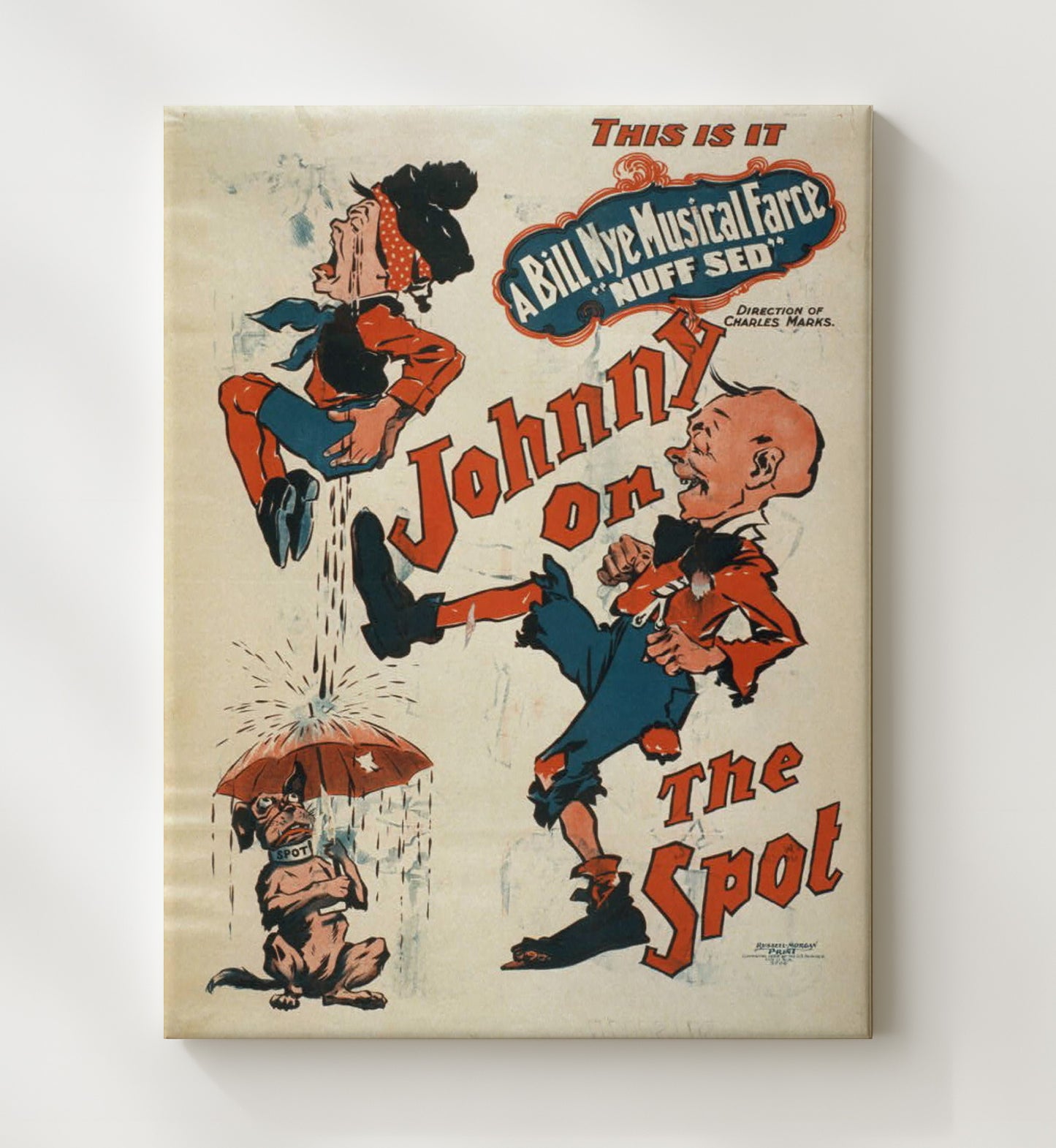 Johnny on the Spot - Umbrella Pup - Theater Poster - 20x24 Canvas