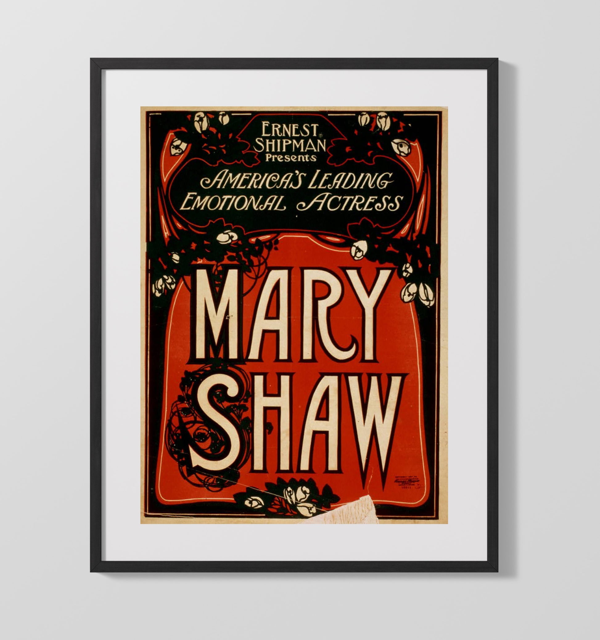 Mary Shaw - Emotional Star - Theater Poster - 16x20 Gallery Frame