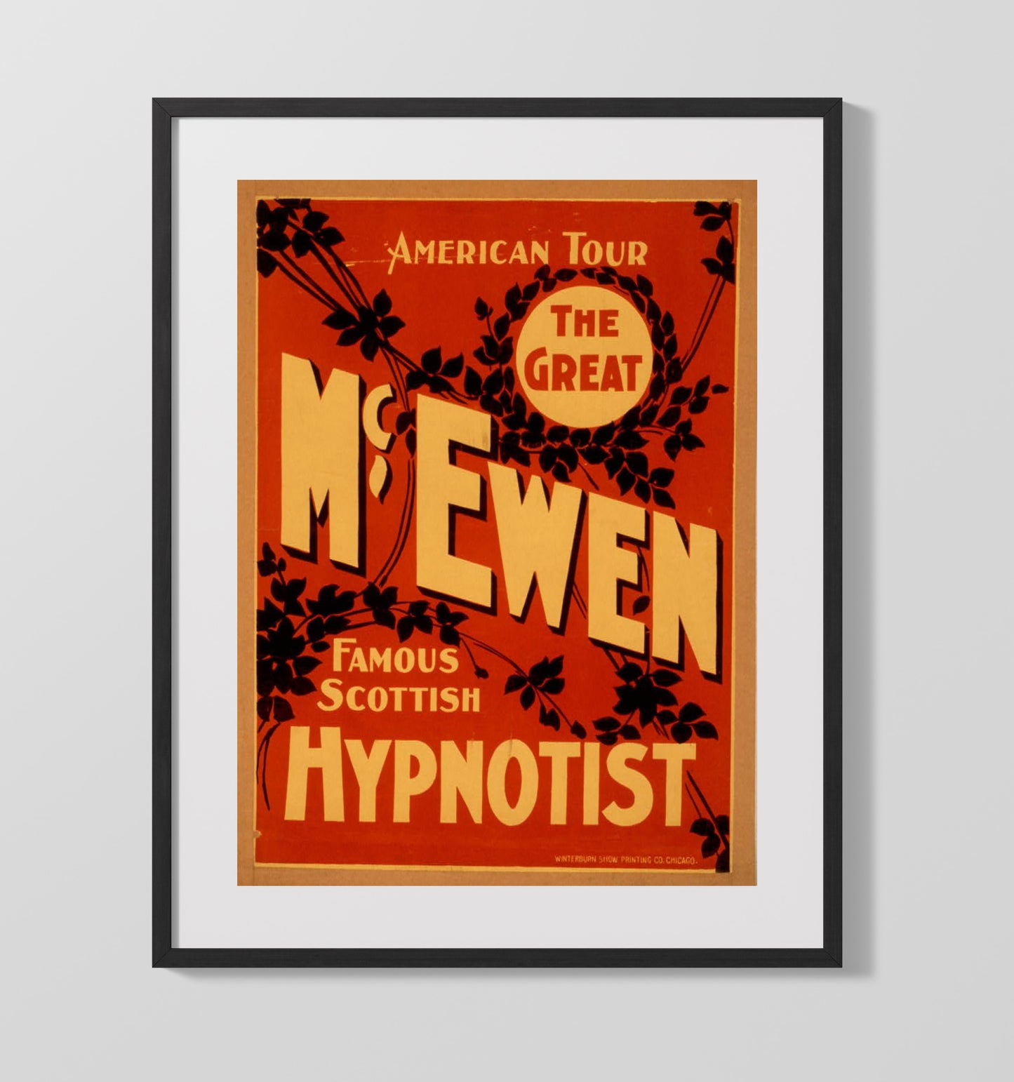 McEwen the Hypnotist - Mind Tricks - Theater Poster - 16x20 Gallery Frame