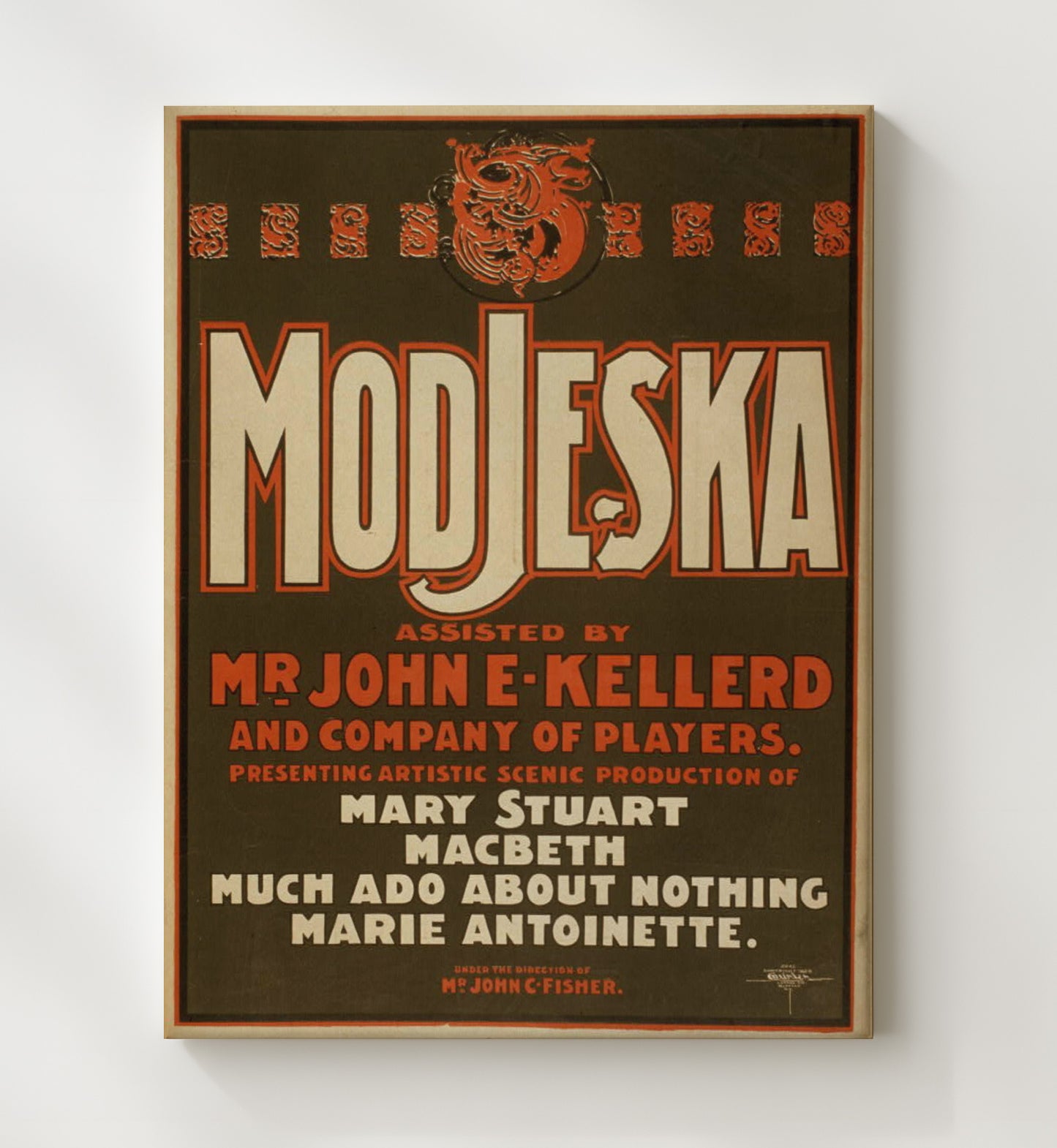 Modjeska - Queen of the Stage - Theater Poster - 20x24 Canvas