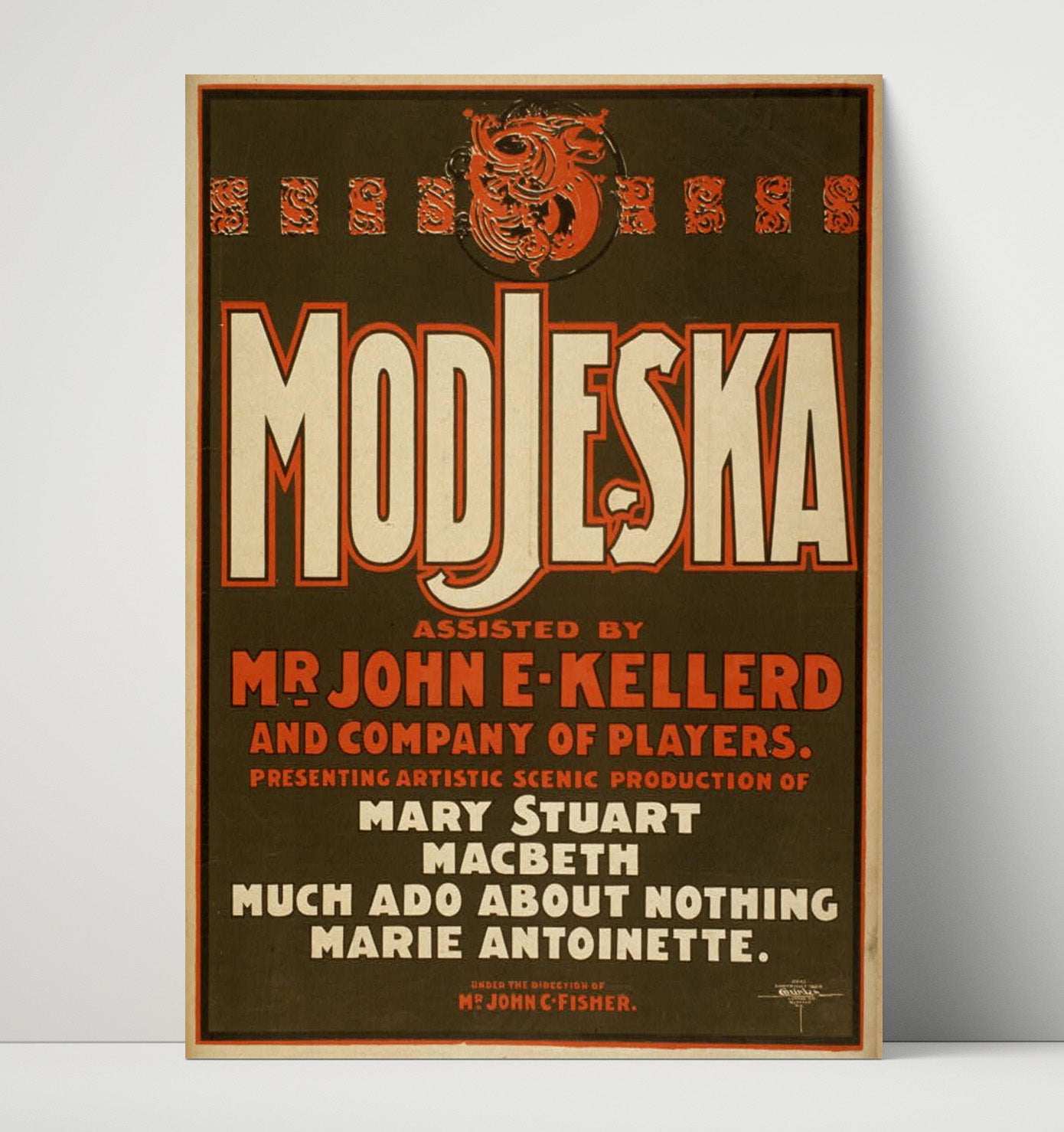 Modjeska - Queen of the Stage - Theater Poster - 16x20 Unframed Print