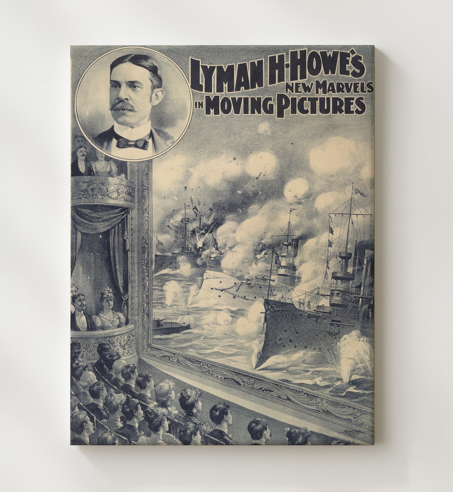 New Marvels in Moving Pictures - Lyman H. Howe - Theater Poster - 20x24 Canvas