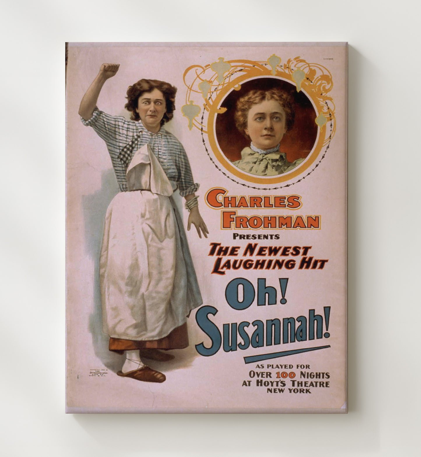 Oh Susannah - Laughing Hit - Theater Poster - 20x24 Canvas
