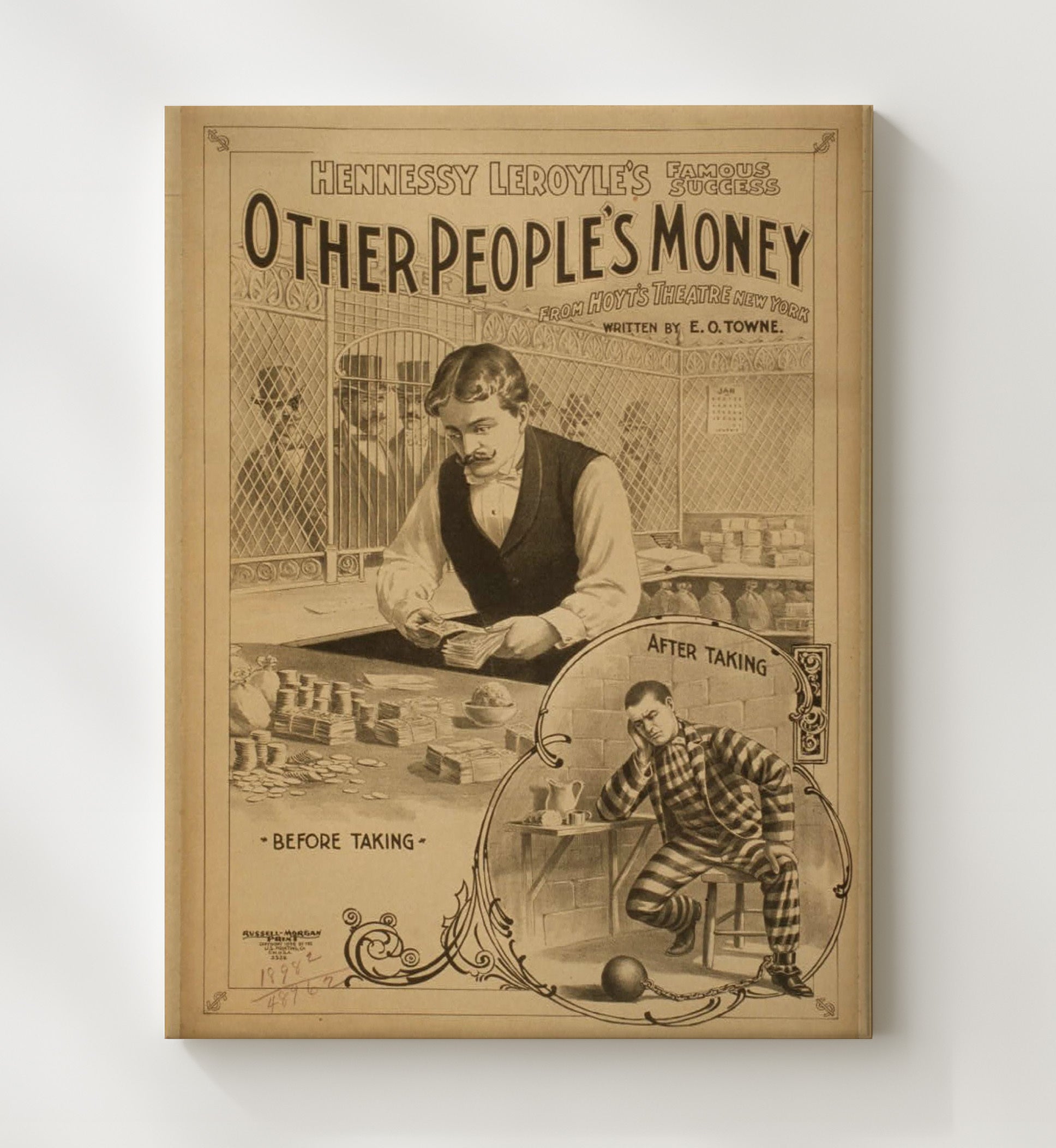 Other Peoples Money - Before and After - Theater Poster - 20x24 Canvas