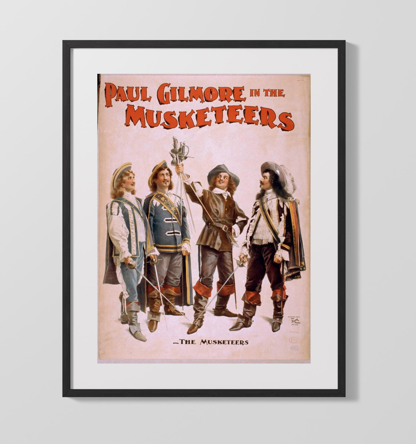 Paul Gilmore - Musketeer Spirit - Theater Poster - 16x20 Gallery Frame