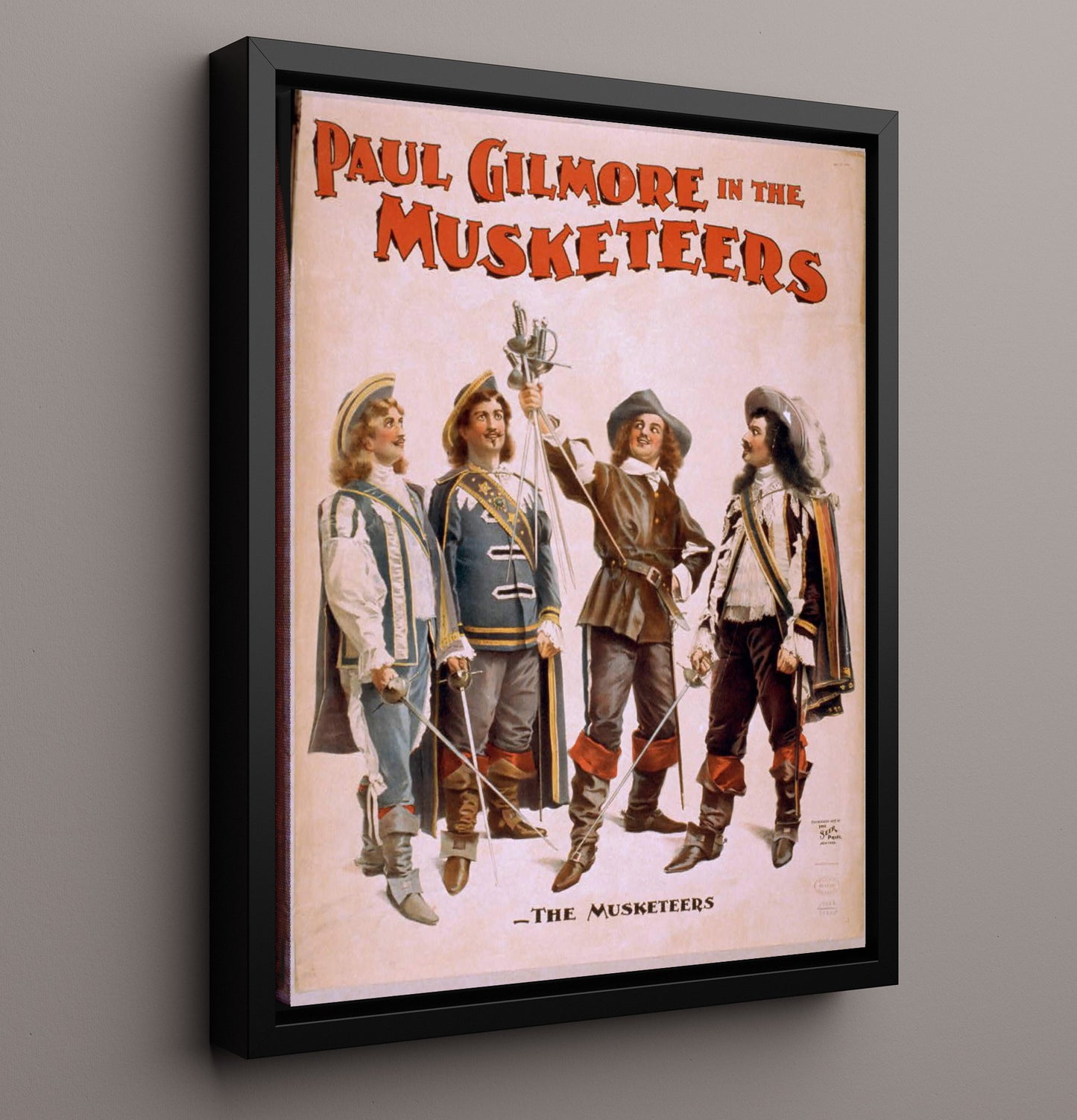 Paul Gilmore - Musketeer Spirit - Theater Poster - 16x20 Framed Canvas