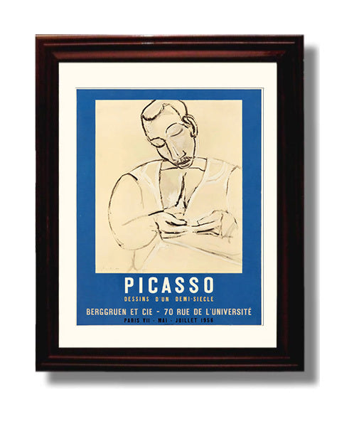Picasso - Berggruen Et Cie - Dessins D Un Demi Siecle 1956 Paris - Theater Poster - 8x10 Beveled Frame