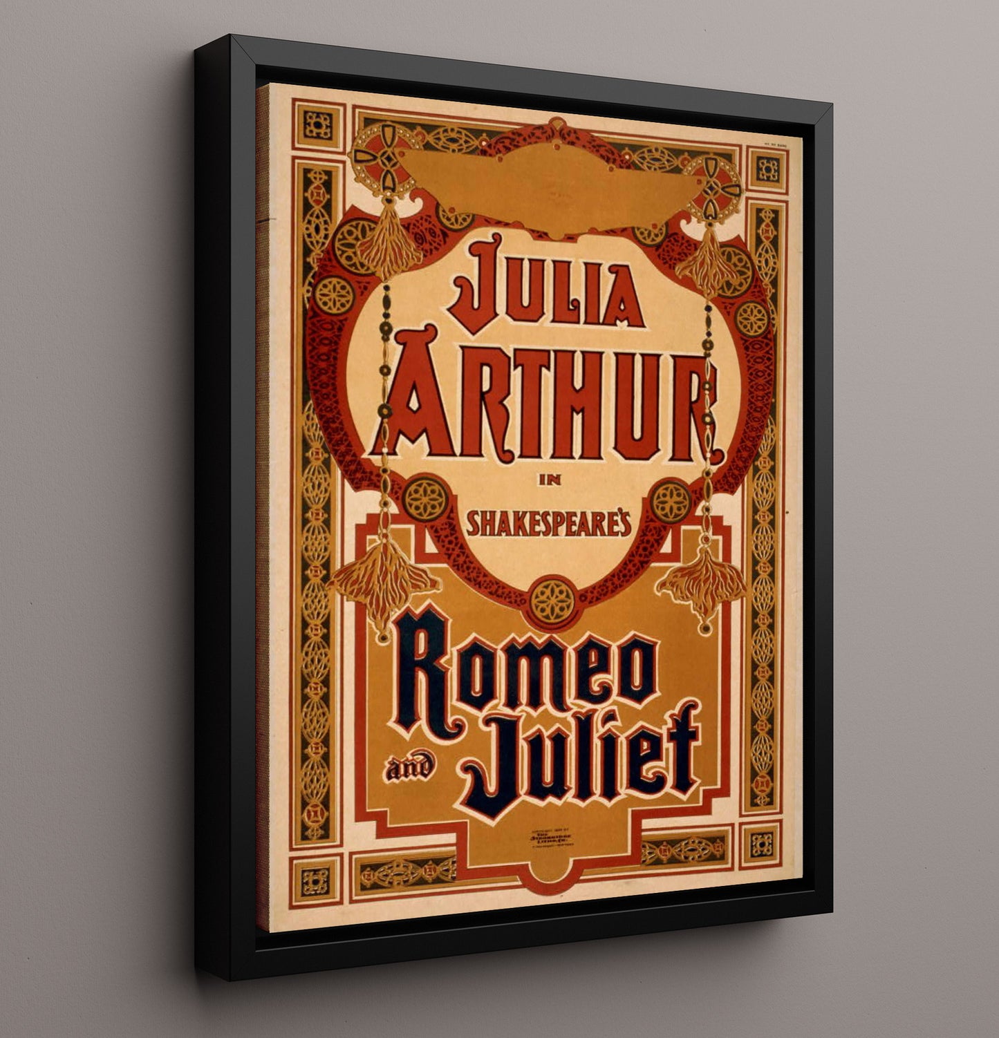 Romeo and Juliet - Timeless Tragedy - Theater Poster - 16x20 Framed Canvas