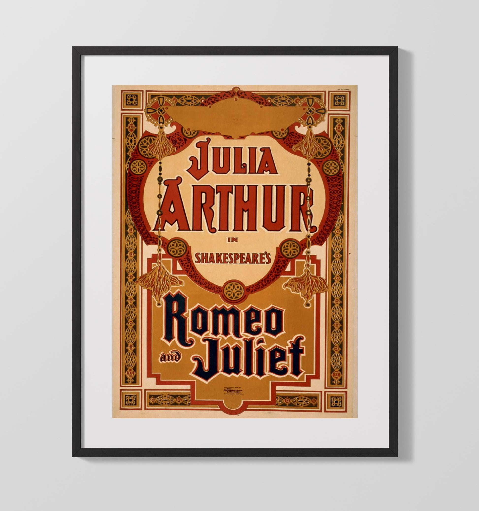 Romeo and Juliet - Timeless Tragedy - Theater Poster - 16x20 Gallery Frame