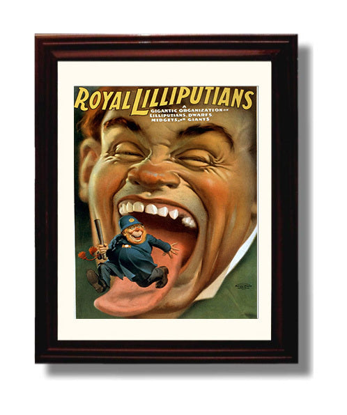 Royal Lilliputians - Tongue Tied Comedy - Theater Poster - 8x10 Beveled Frame