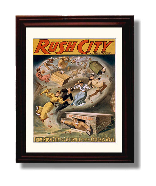 Rush City - Classic Stage Production - Theater Poster - 8x10 Beveled Frame