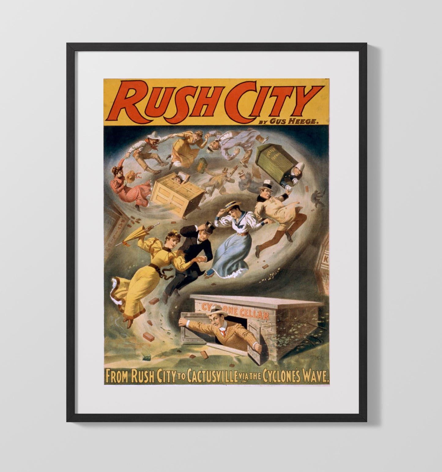 Rush City - Classic Stage Production - Theater Poster - 16x20 Gallery Frame