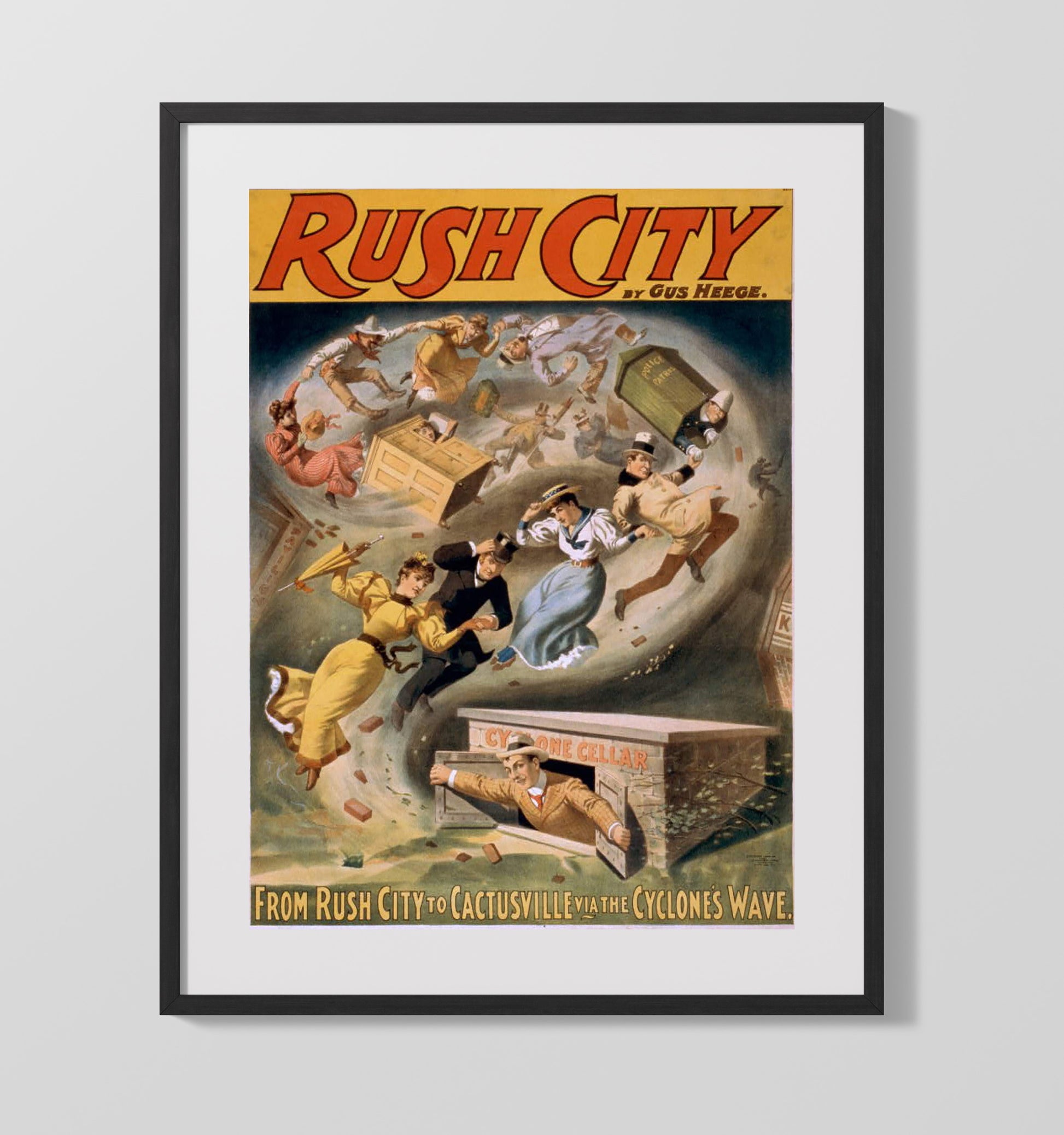 Rush City - Classic Stage Production - Theater Poster - 16x20 Gallery Frame