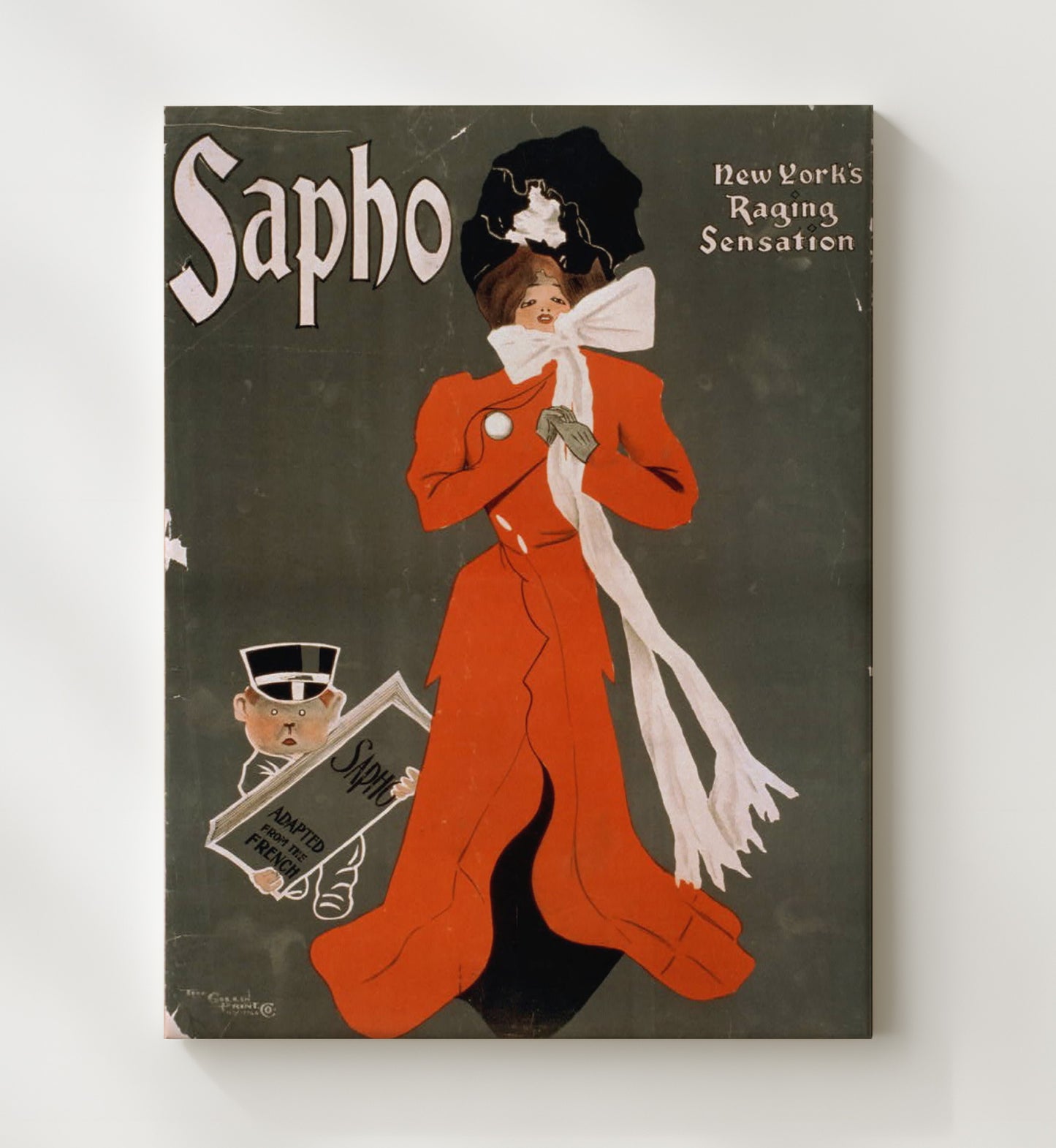 Sapho - Raging Sensation - Theater Poster - 20x24 Canvas