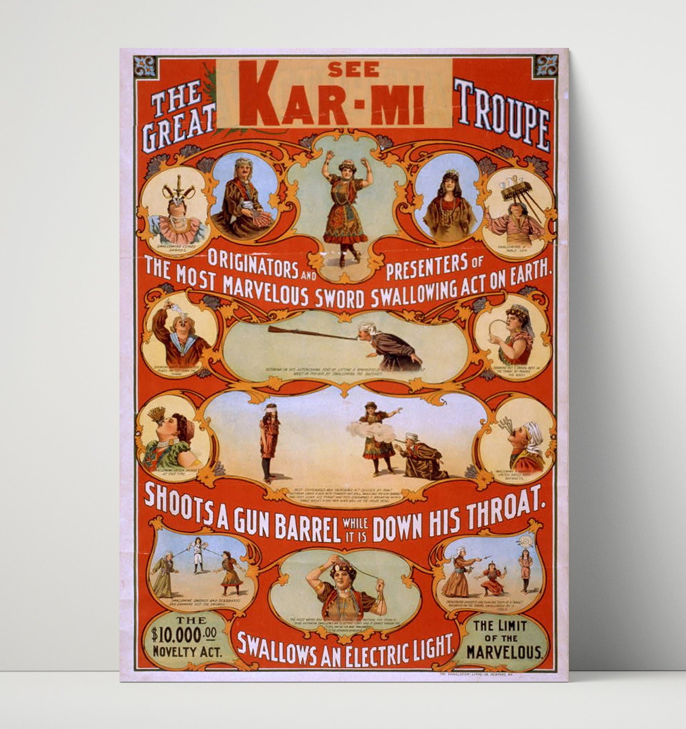 See KarMi the Great Troupe - Classic Stage Production - Theater Poster - 16x20 Unframed Print