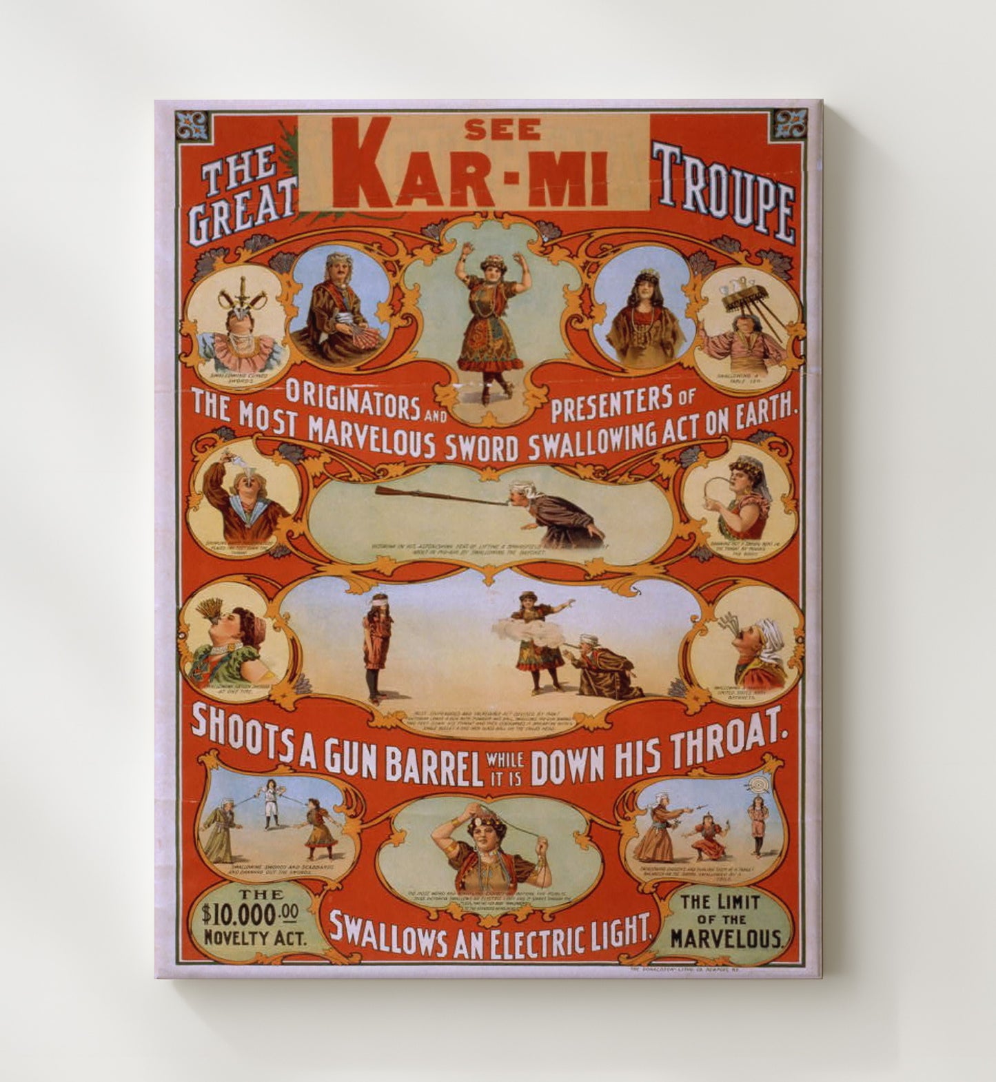 See KarMi the Great Troupe - Classic Stage Production - Theater Poster - 20x24 Canvas