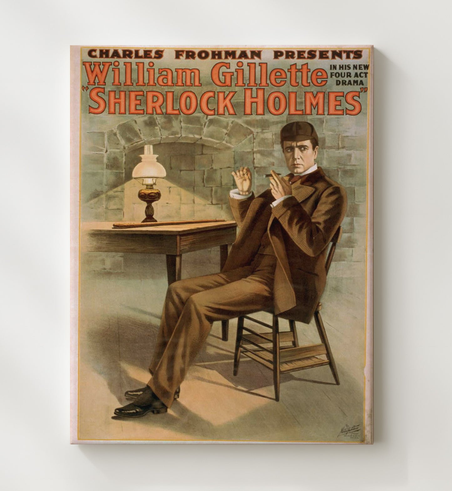 Sherlock Holmes - The Great Detective - Theater Poster - 20x24 Canvas