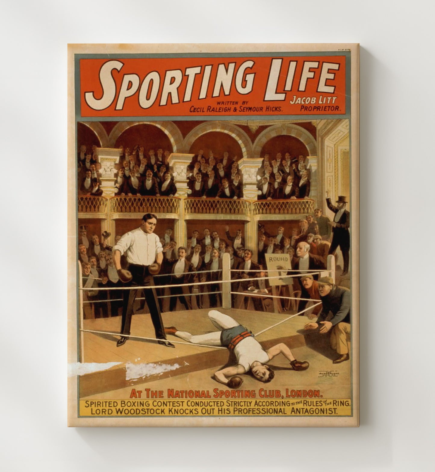 Sporting Life Boxing London - Classic Stage Production - Theater Poster - 20x24 Canvas