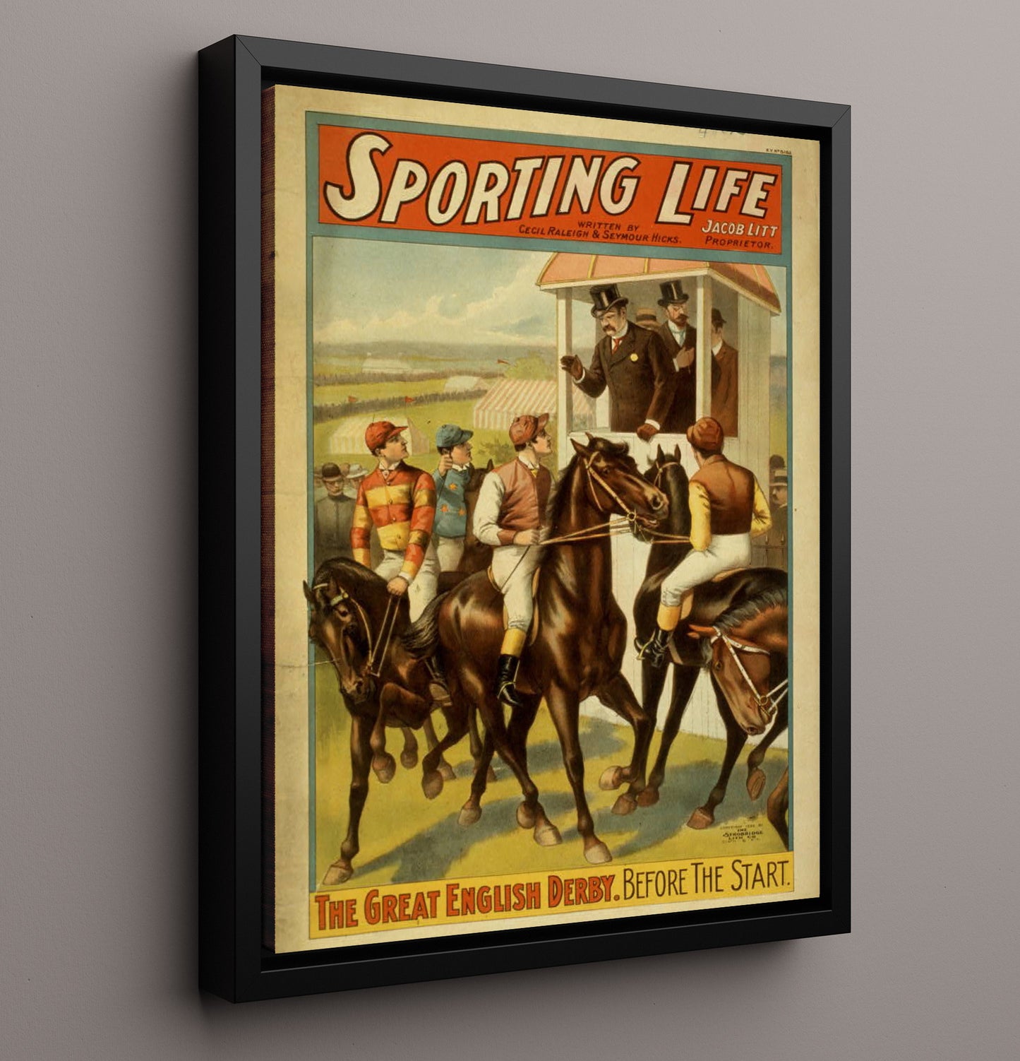 Sporting Life Derby - Classic Stage Production - Theater Poster - 16x20 Framed Canvas