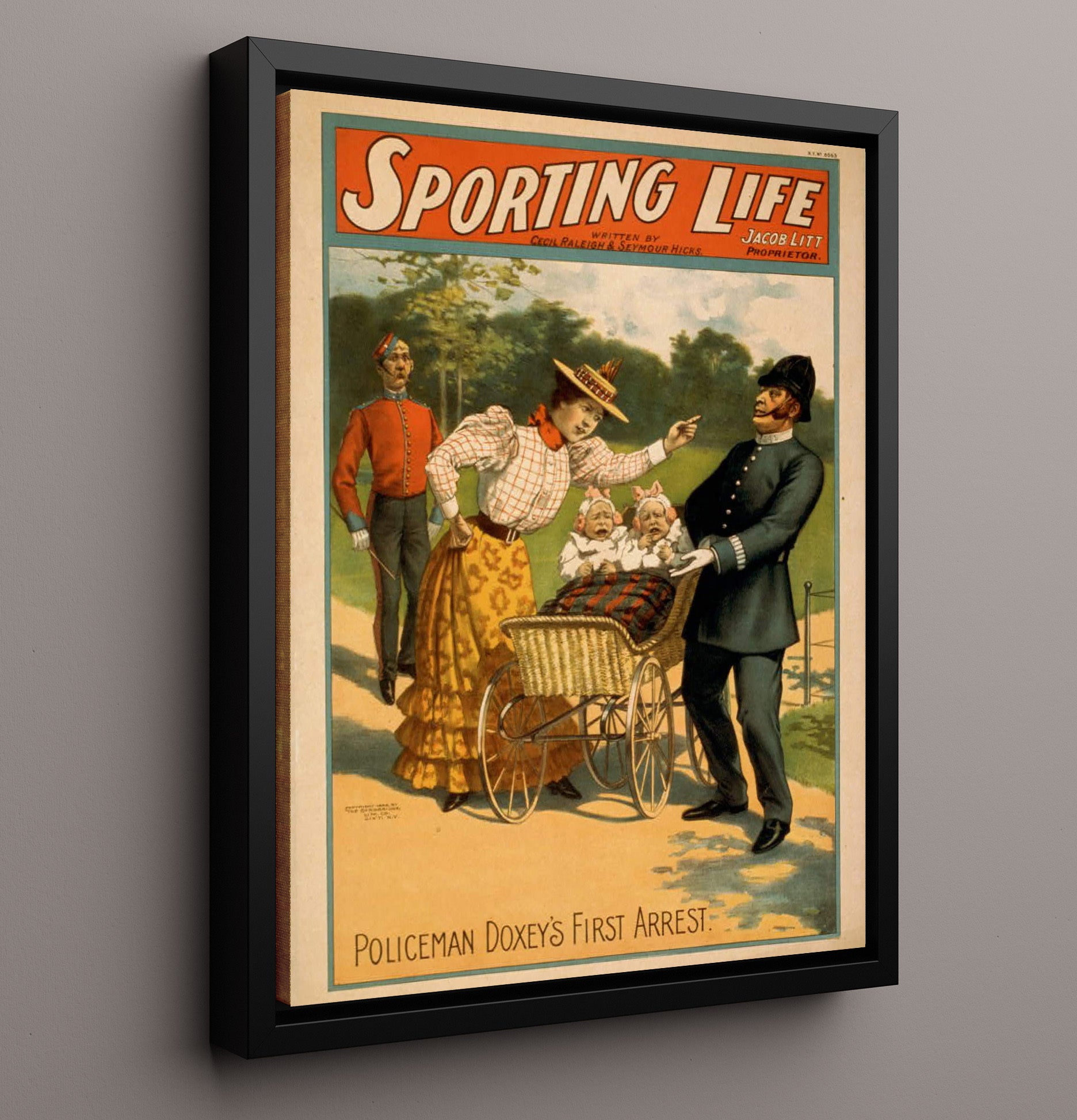 Sporting Life First Arrest - Classic Stage Production - Theater Poster - 16x20 Framed Canvas