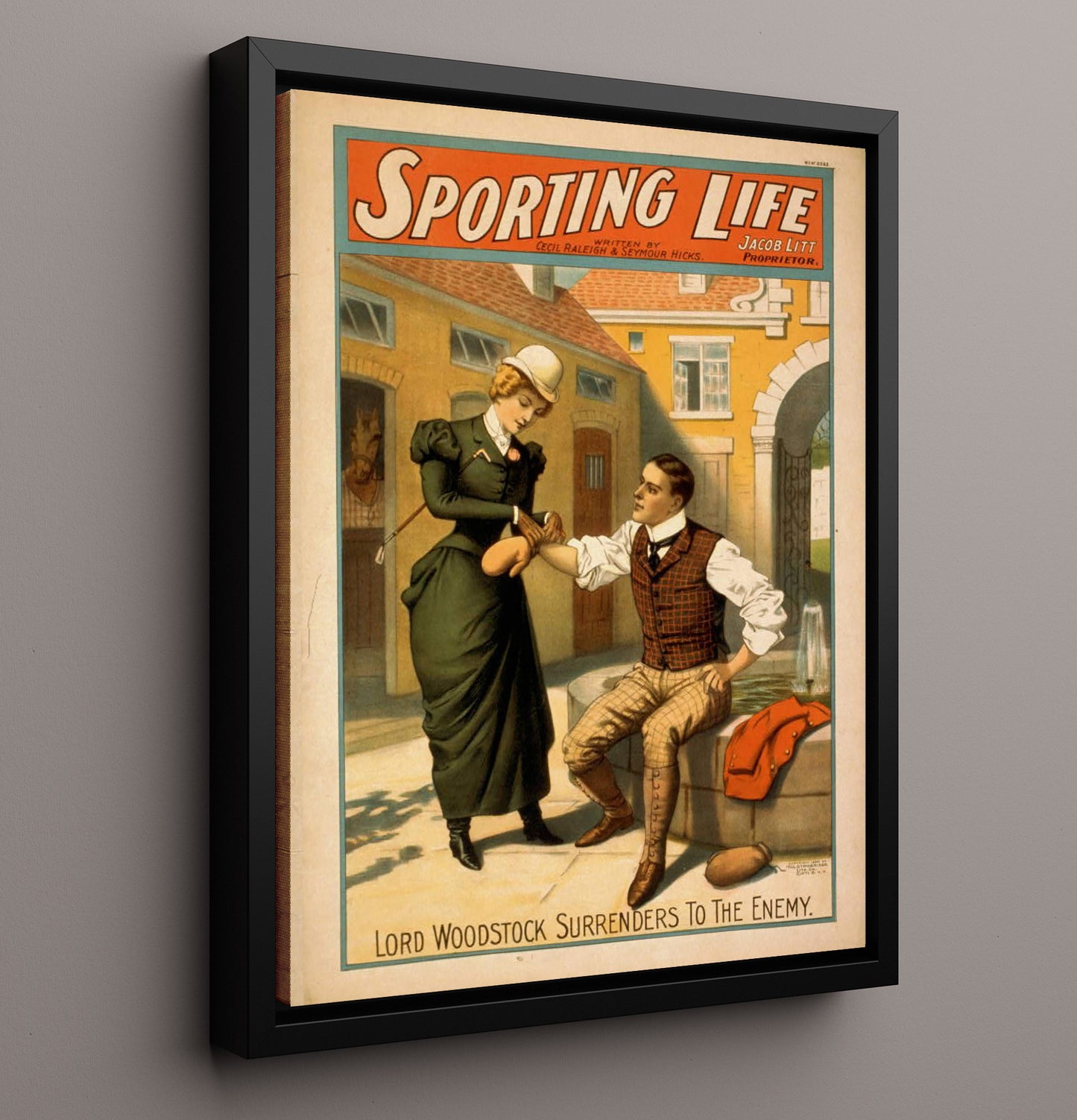 Sporting Life Surrenders - Classic Stage Production - Theater Poster - 16x20 Framed Canvas