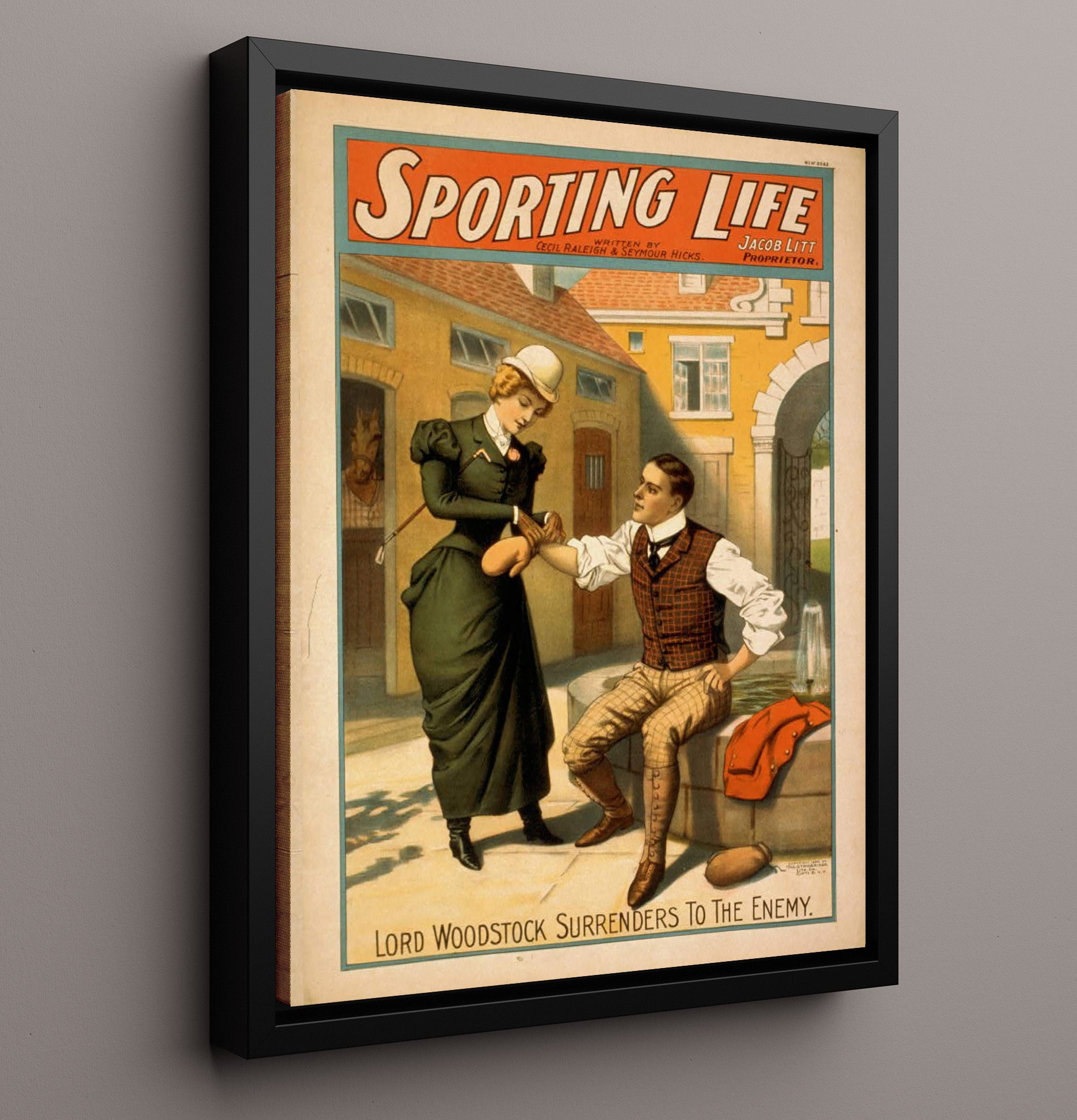 Sporting Life Surrenders - Classic Stage Production - Theater Poster - 16x20 Framed Canvas