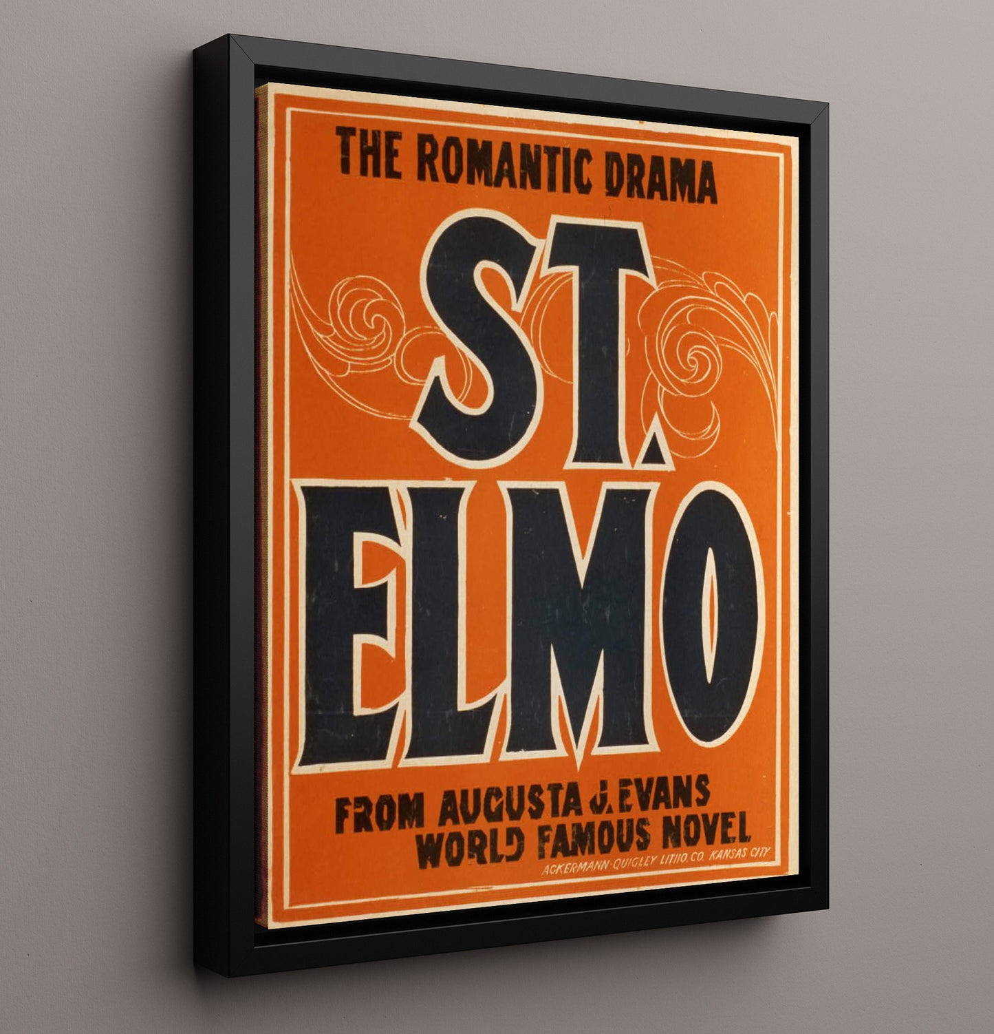 St Elmo - Classic Stage Production - Theater Poster - 16x20 Framed Canvas