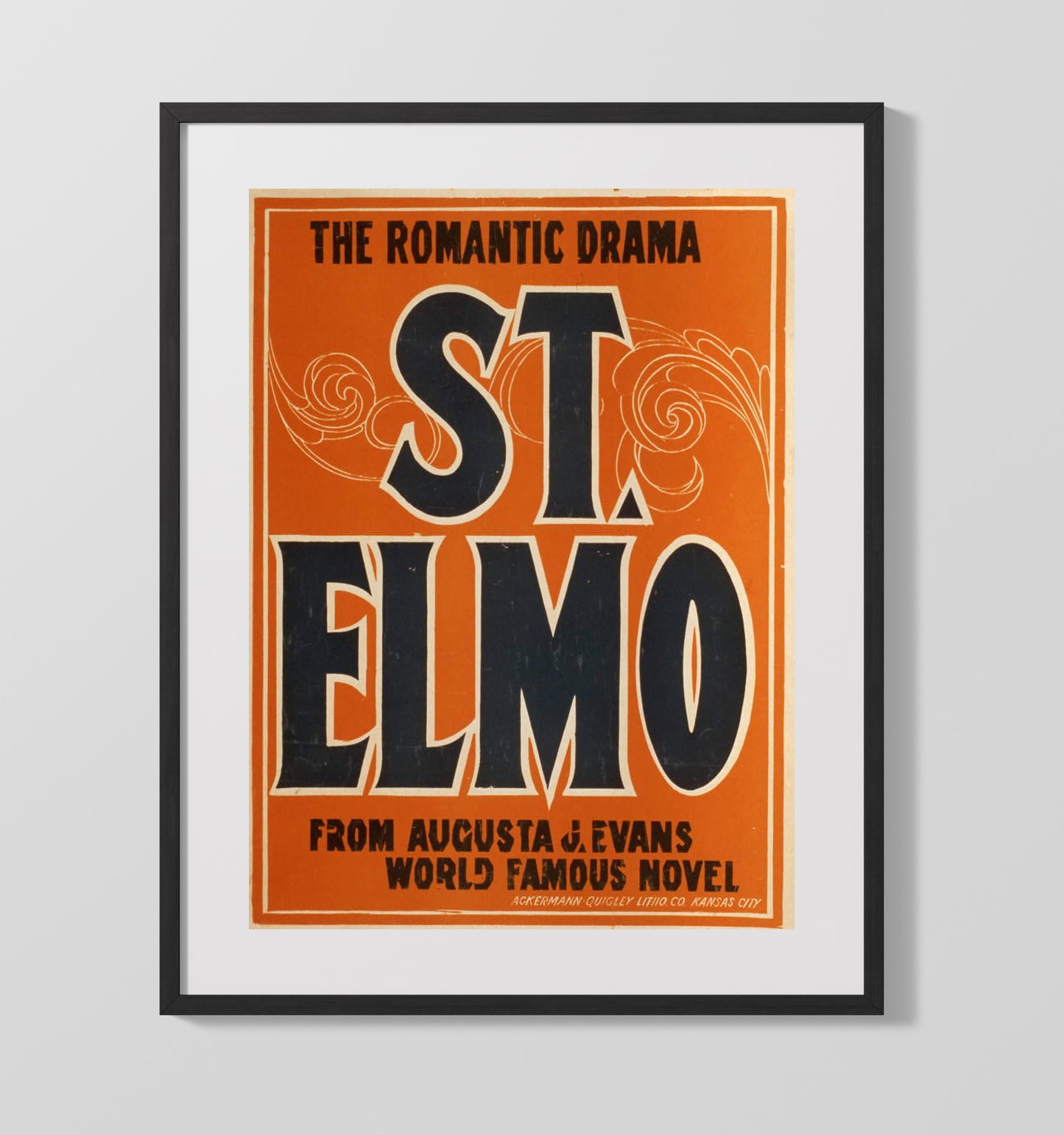 St Elmo - Classic Stage Production - Theater Poster - 16x20 Gallery Frame