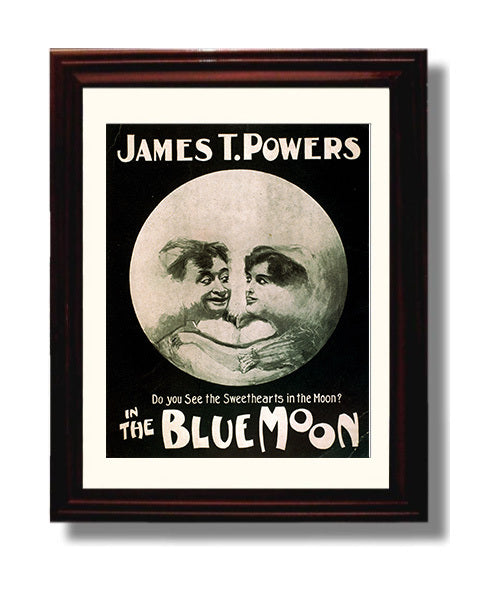 Sweethearts in the Blue Moon - James T. Powers - Theater Poster - 8x10 Beveled Frame