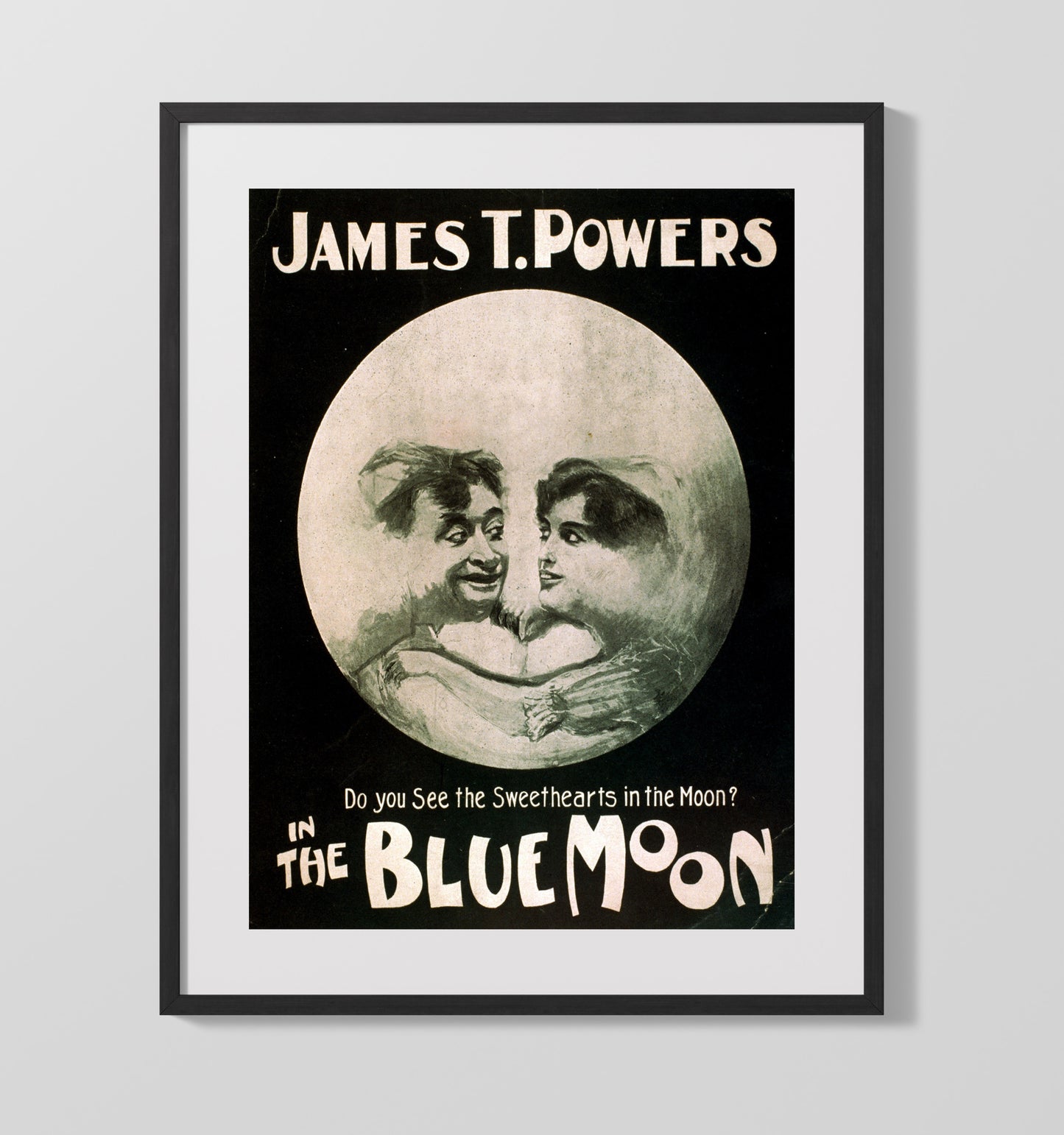 Sweethearts in the Blue Moon - James T. Powers - Theater Poster - 16x20 Gallery Frame