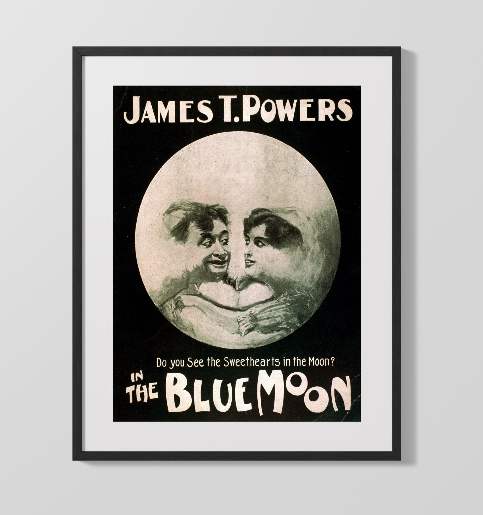 Sweethearts in the Blue Moon - James T. Powers - Theater Poster - 16x20 Gallery Frame