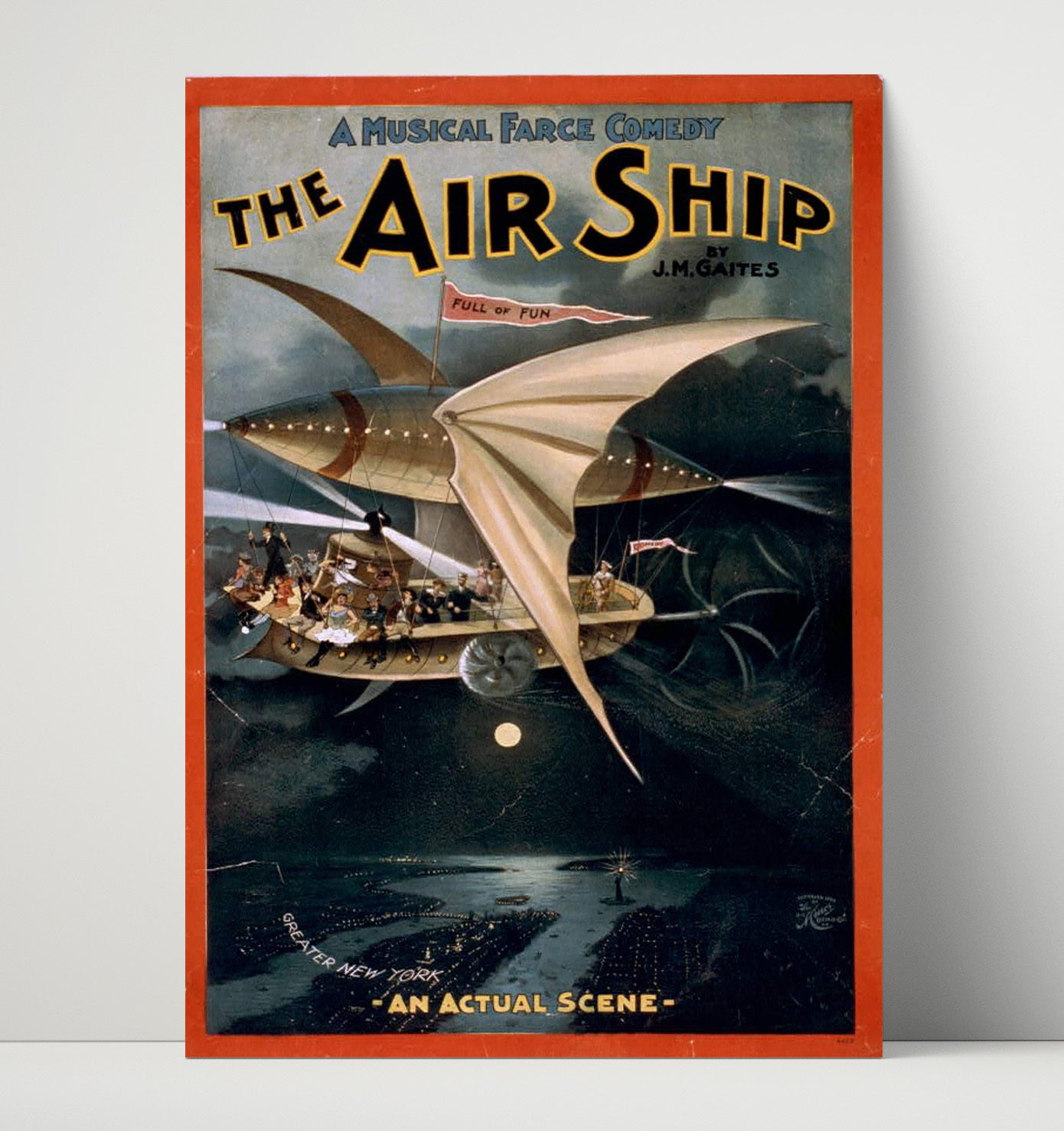 The Air Ship - Classic Stage Production - Theater Poster - 16x20 Unframed Print