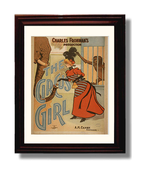 The Circus Girl - Classic Stage Production - Theater Poster - 8x10 Beveled Frame