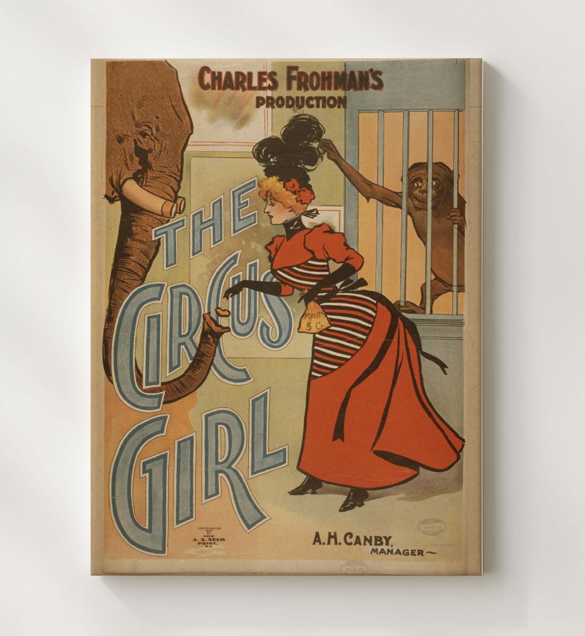 The Circus Girl - Classic Stage Production - Theater Poster - 20x24 Canvas