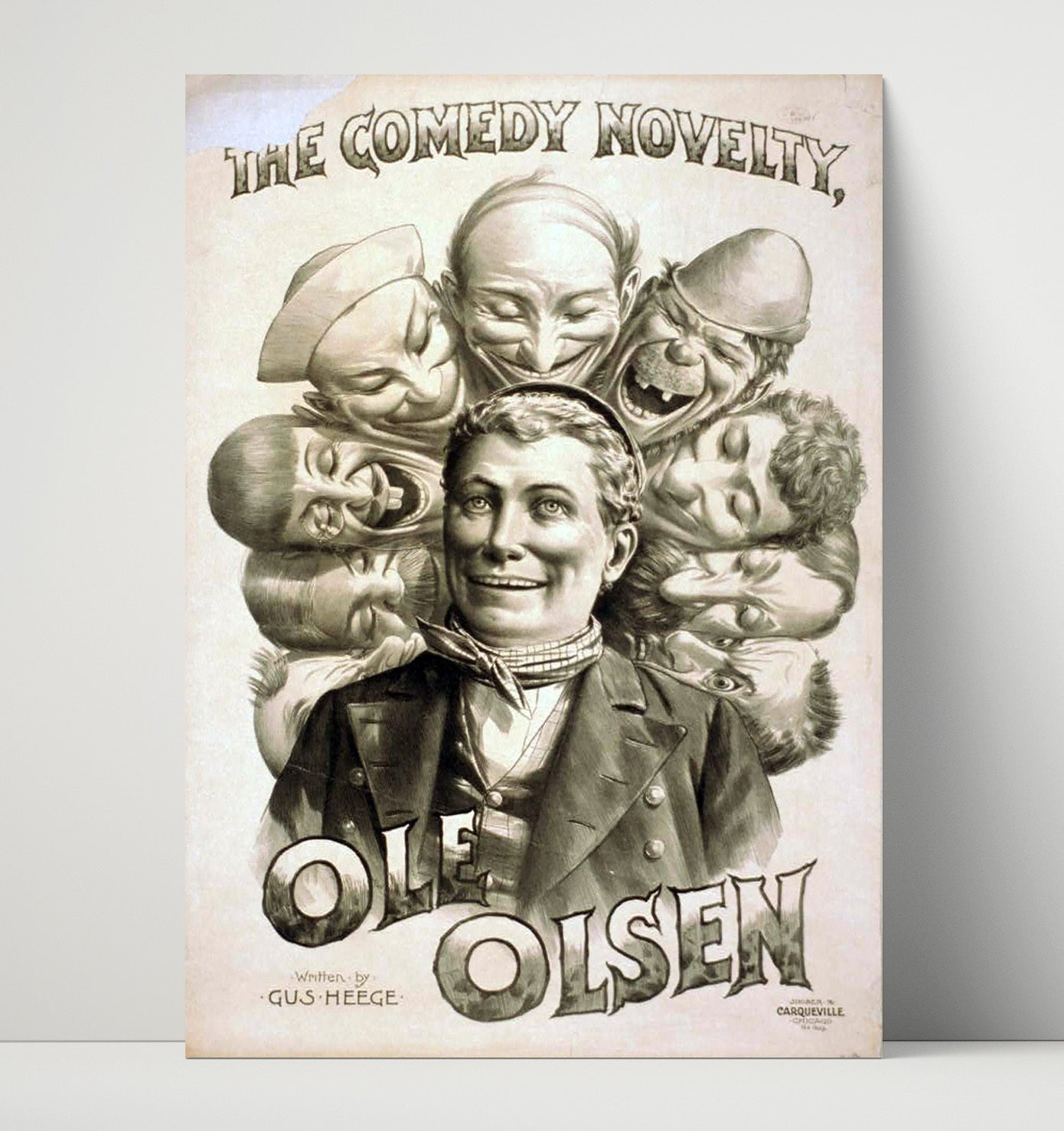 The Comedy Novelty Ole Olsen - Classic Stage Production - Theater Poster - 16x20 Unframed Print