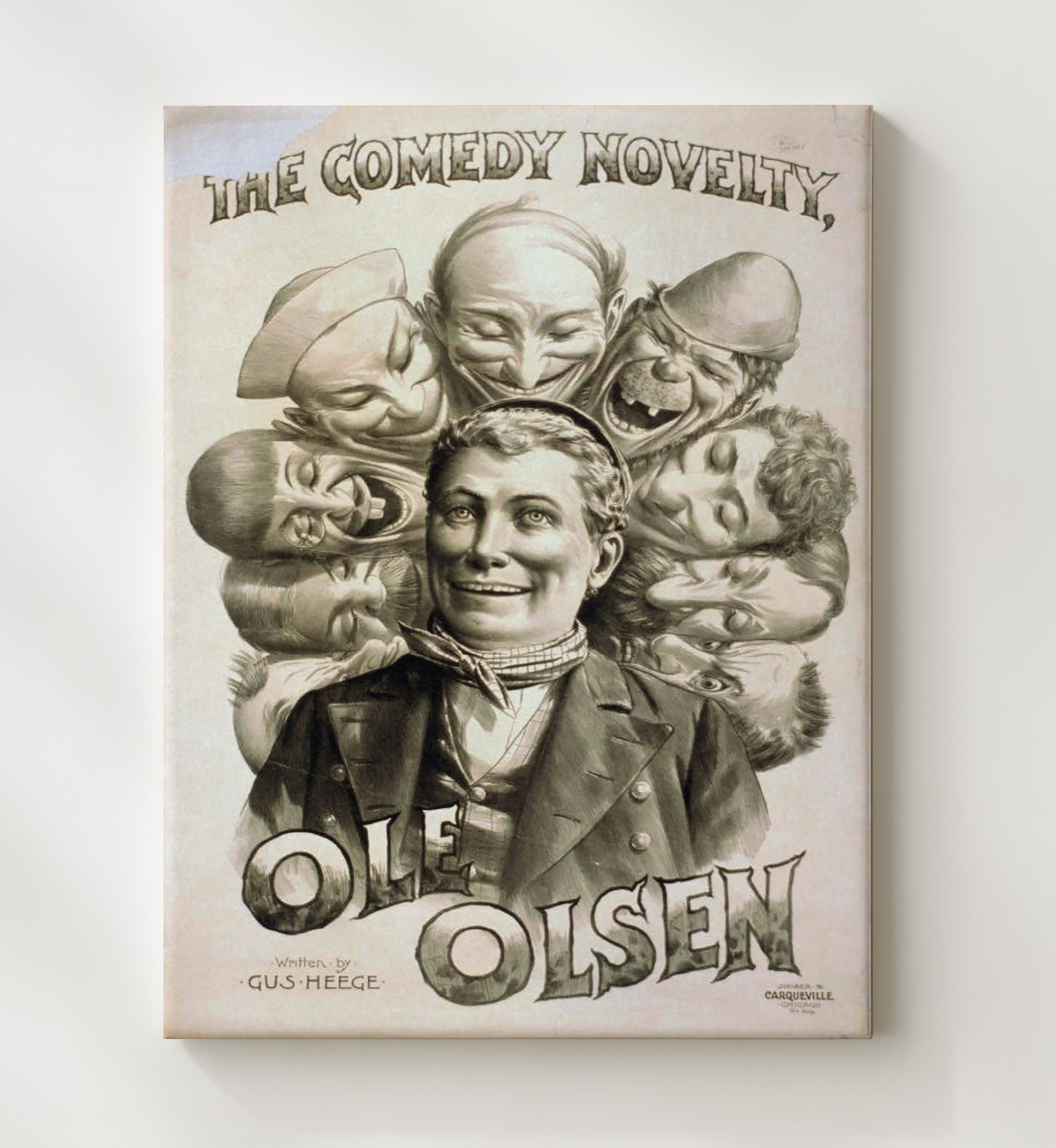 The Comedy Novelty Ole Olsen - Classic Stage Production - Theater Poster - 20x24 Canvas