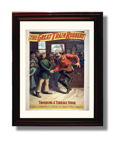 The Great Train Robbery - Classic Stage Production - Theater Poster - 8x10 Beveled Frame